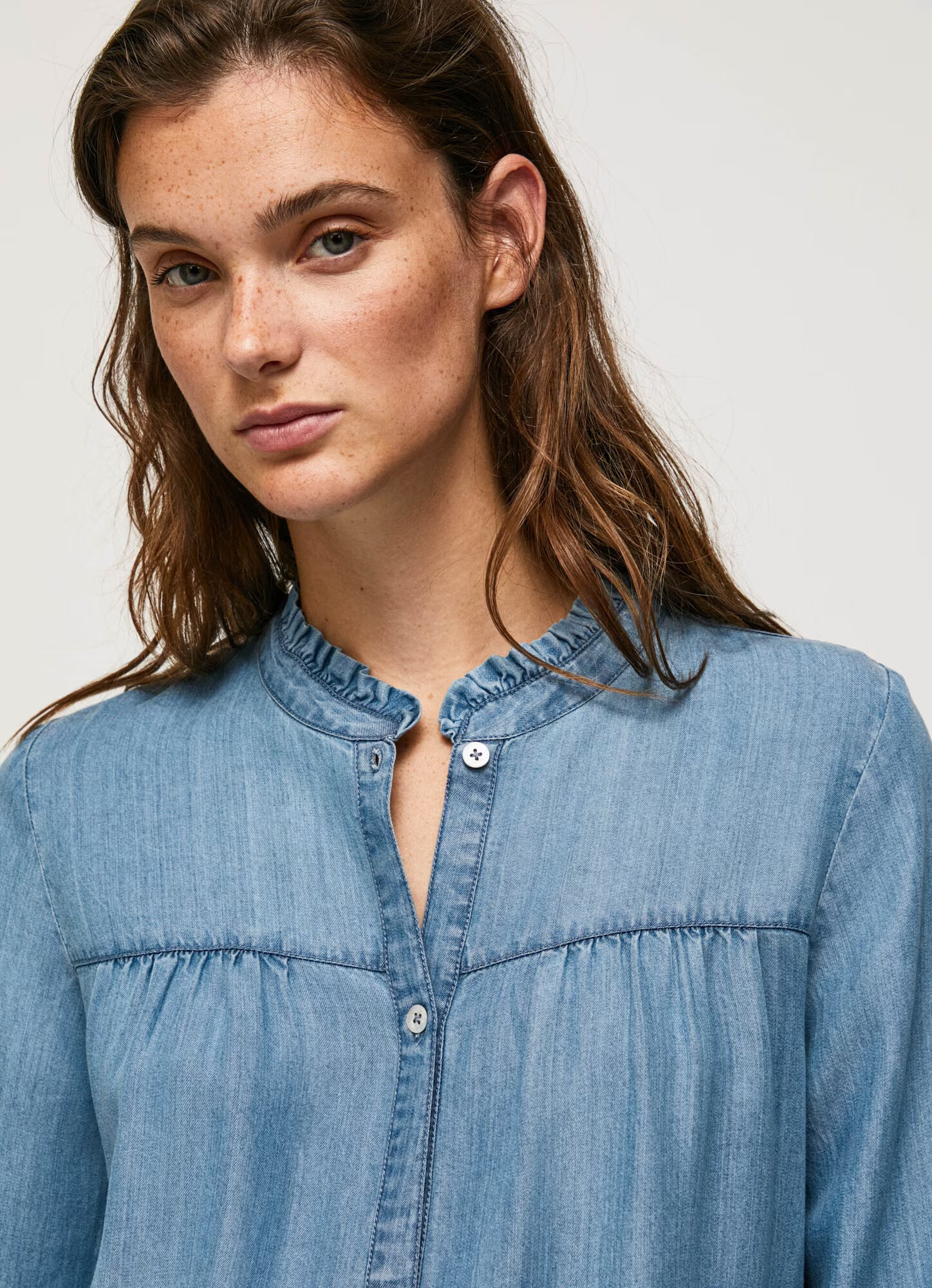 Pepe Jeans Blúzka 'Beatriz' modrá denim - Pepit.sk