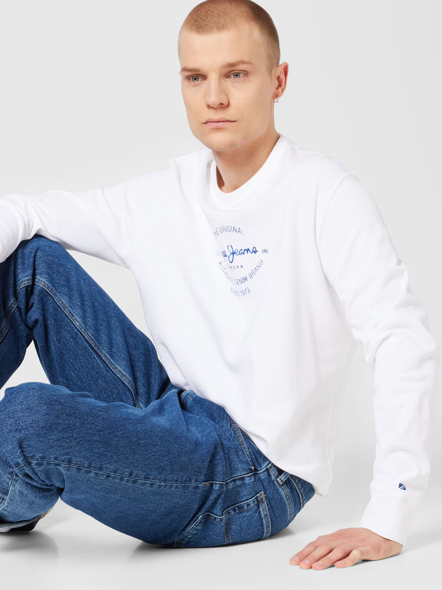 Pepe Jeans Mikina 'ALAN' kráľovská modrá / biela - Pepit.sk