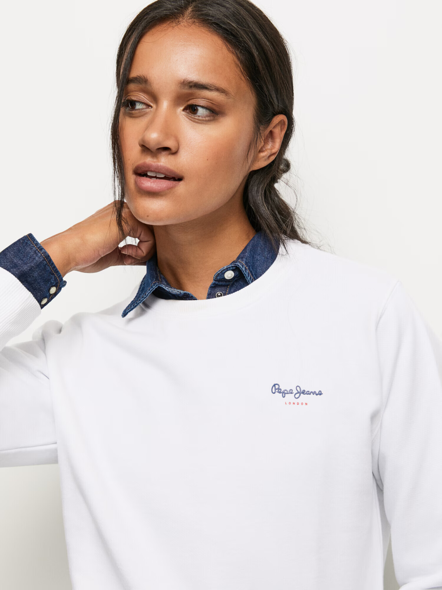 Pepe Jeans Mikina 'Calista' modrá / červená / biela - Pepit.sk