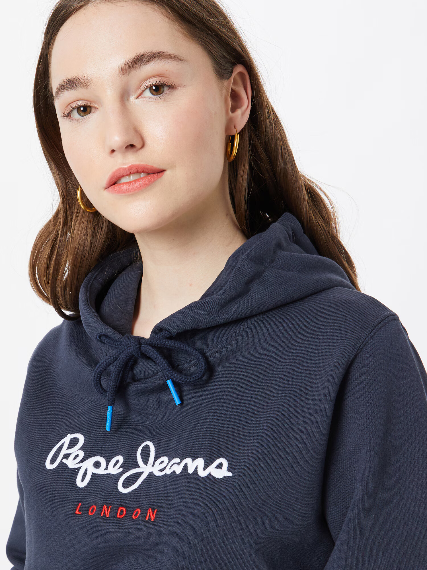 Pepe Jeans Mikina 'Calista' námornícka modrá / ohnivo červená / biela - Pepit.sk