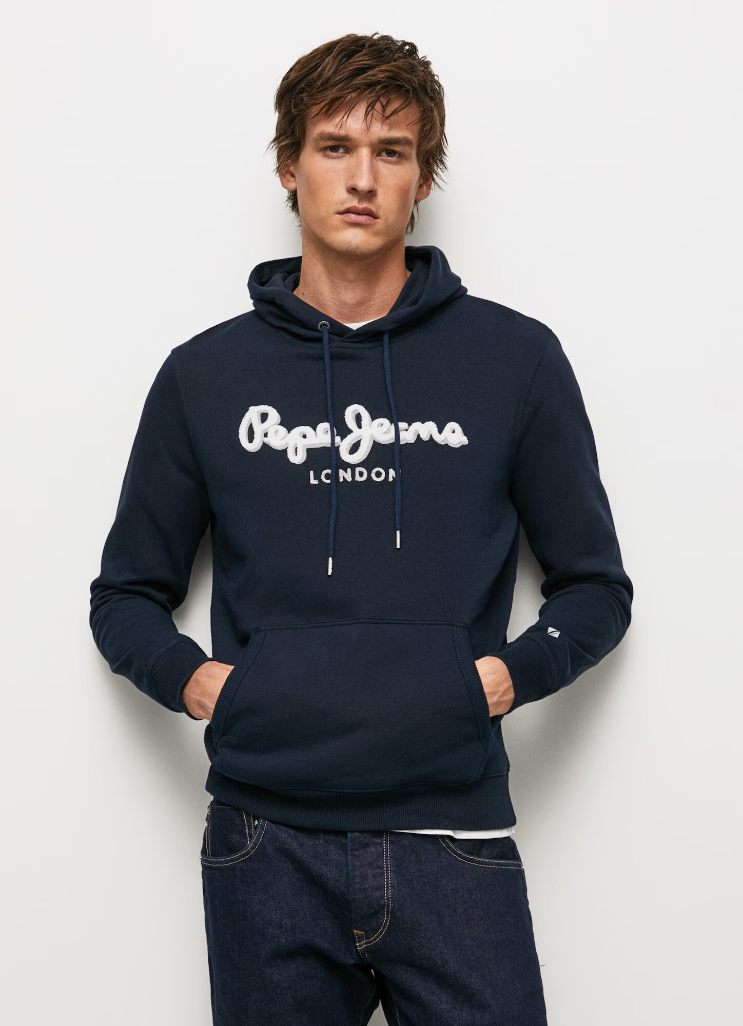 Pepe Jeans Mikina 'Lamont' tmavomodrá / svetlosivá / biela - Pepit.sk