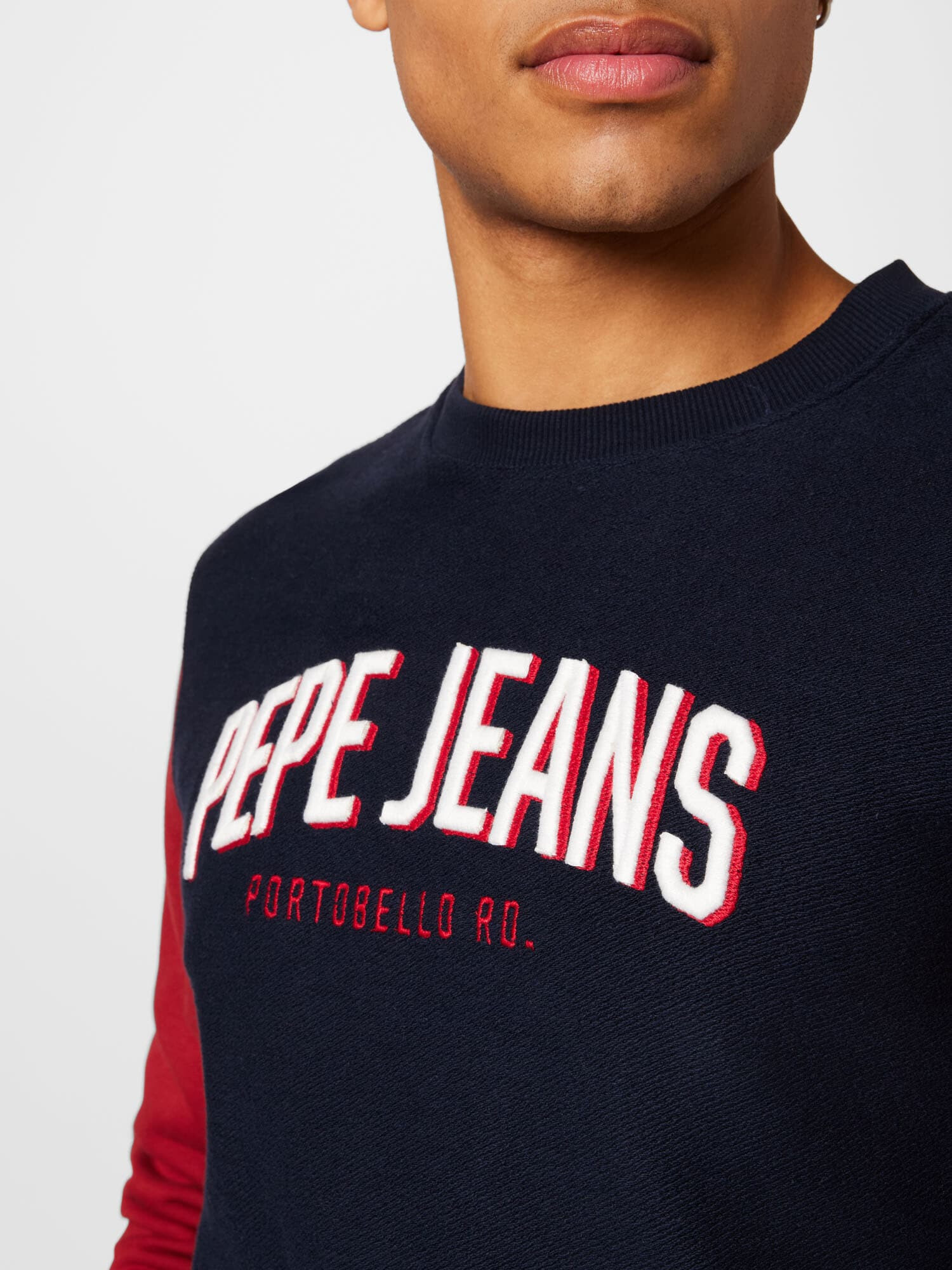 Pepe Jeans Mikina 'PERSEUS' námornícka modrá / červená / biela - Pepit.sk