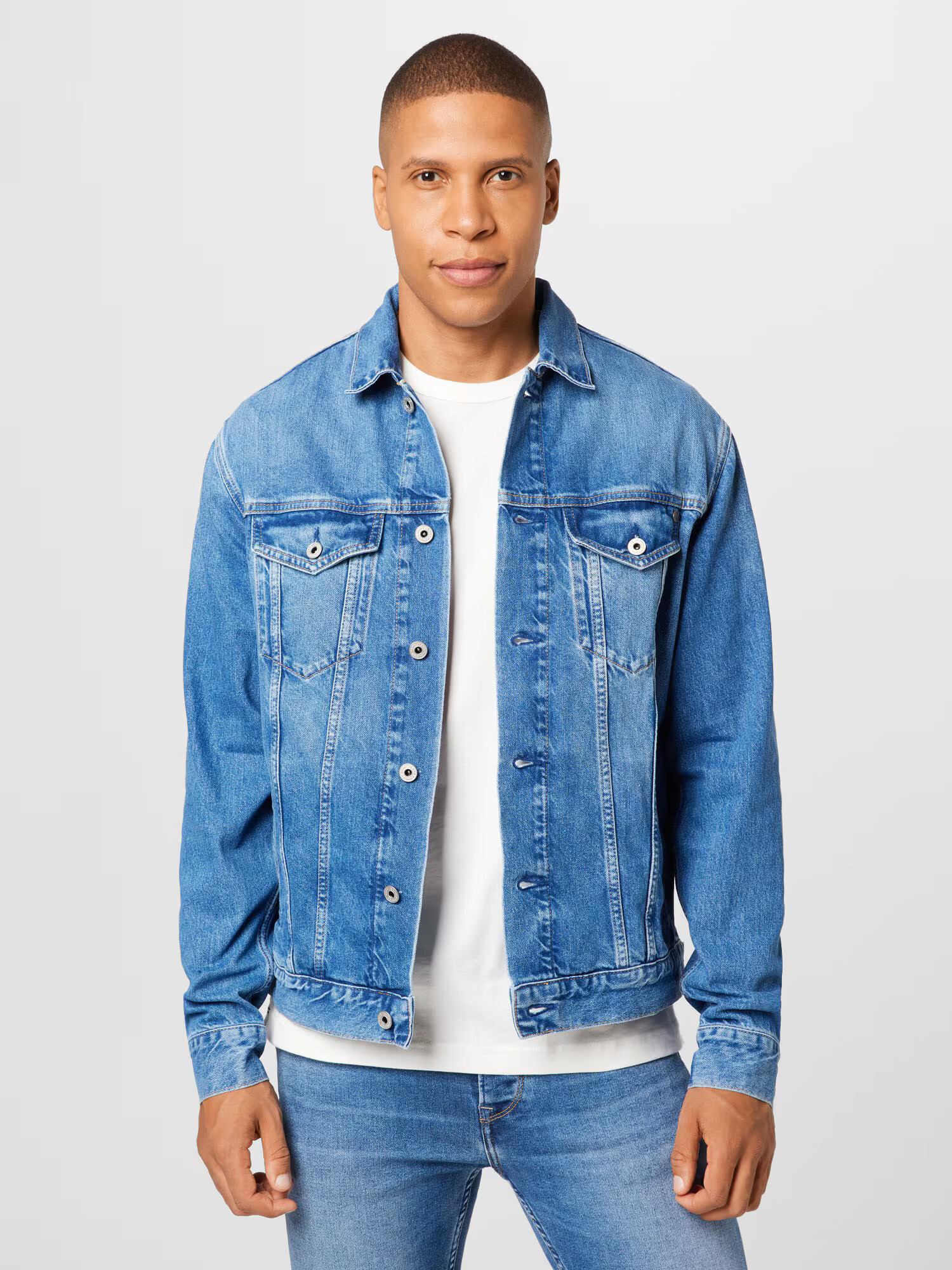 Pepe Jeans Prechodná bunda modrá denim - Pepit.sk