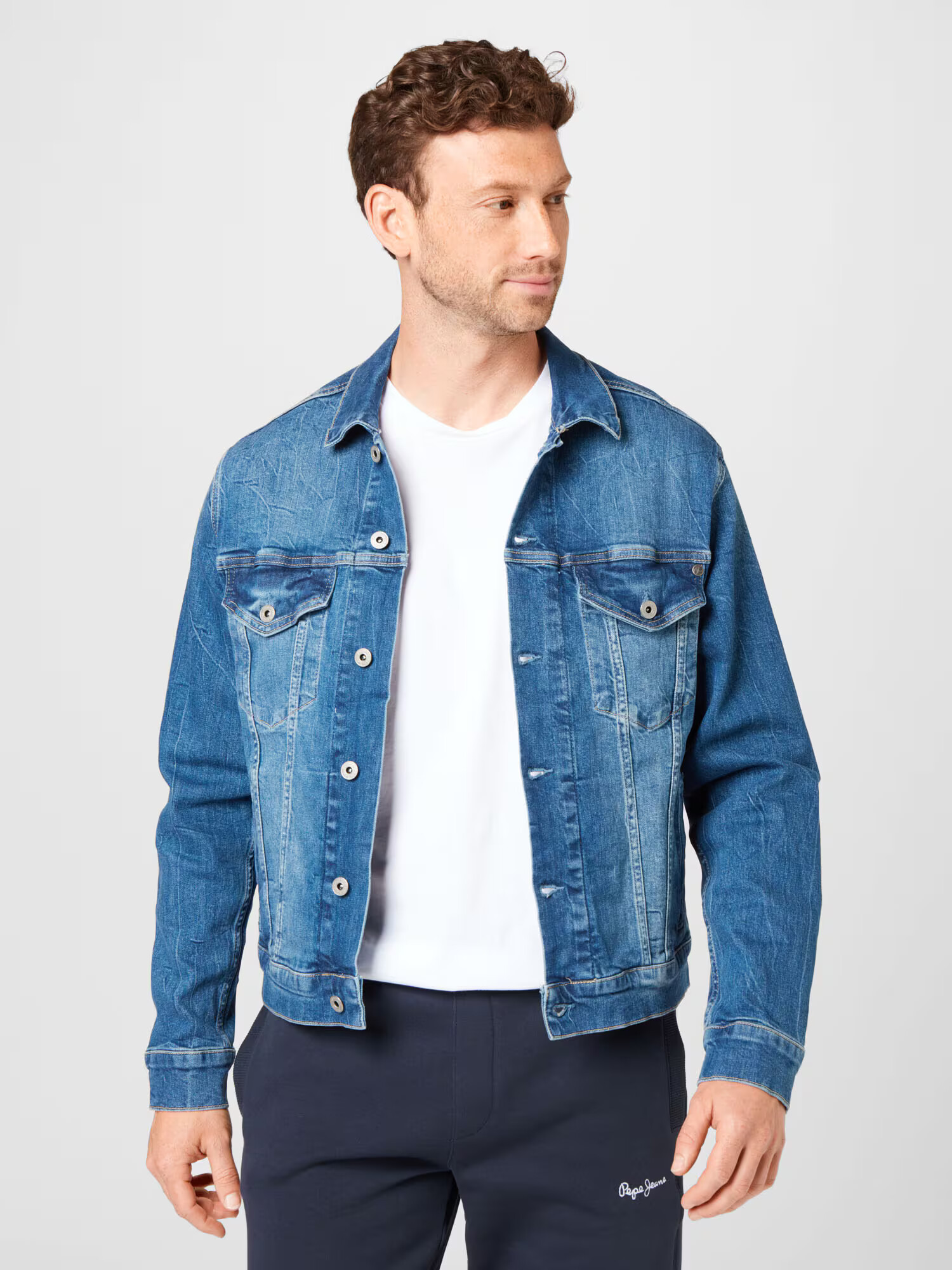 Pepe Jeans Prechodná bunda 'Pinner' modrá denim - Pepit.sk