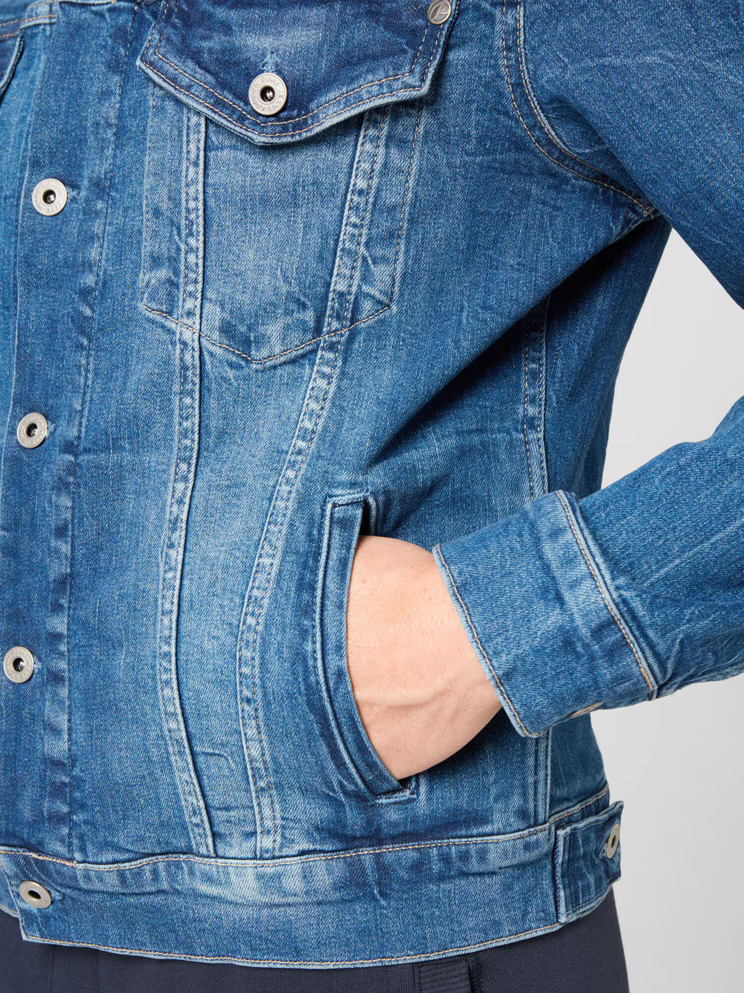 Pepe Jeans Prechodná bunda 'Pinner' modrá denim - Pepit.sk