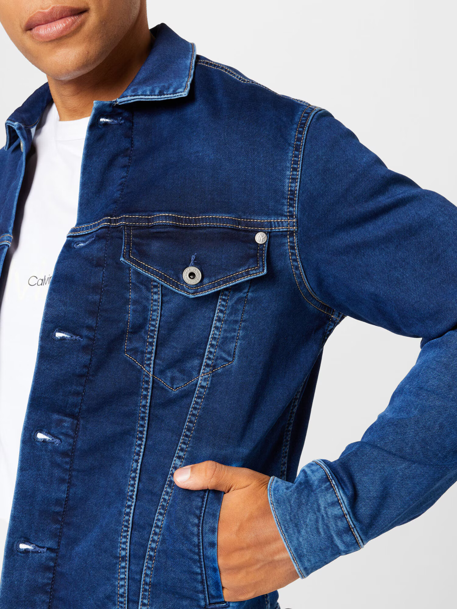 Pepe Jeans Prechodná bunda 'Pinner' modrá denim - Pepit.sk