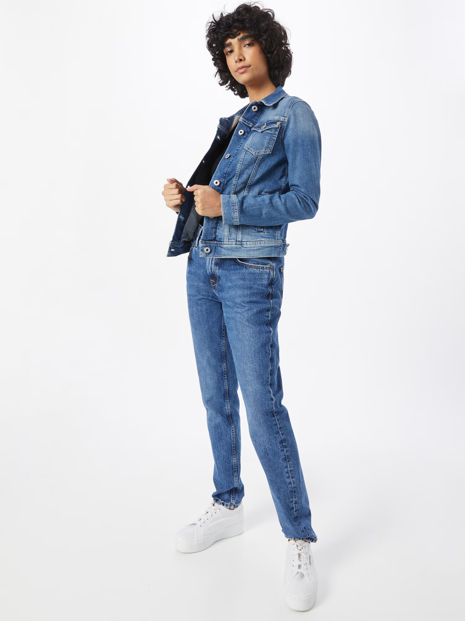 Pepe Jeans Prechodná bunda 'Thrift' modrá denim - Pepit.sk