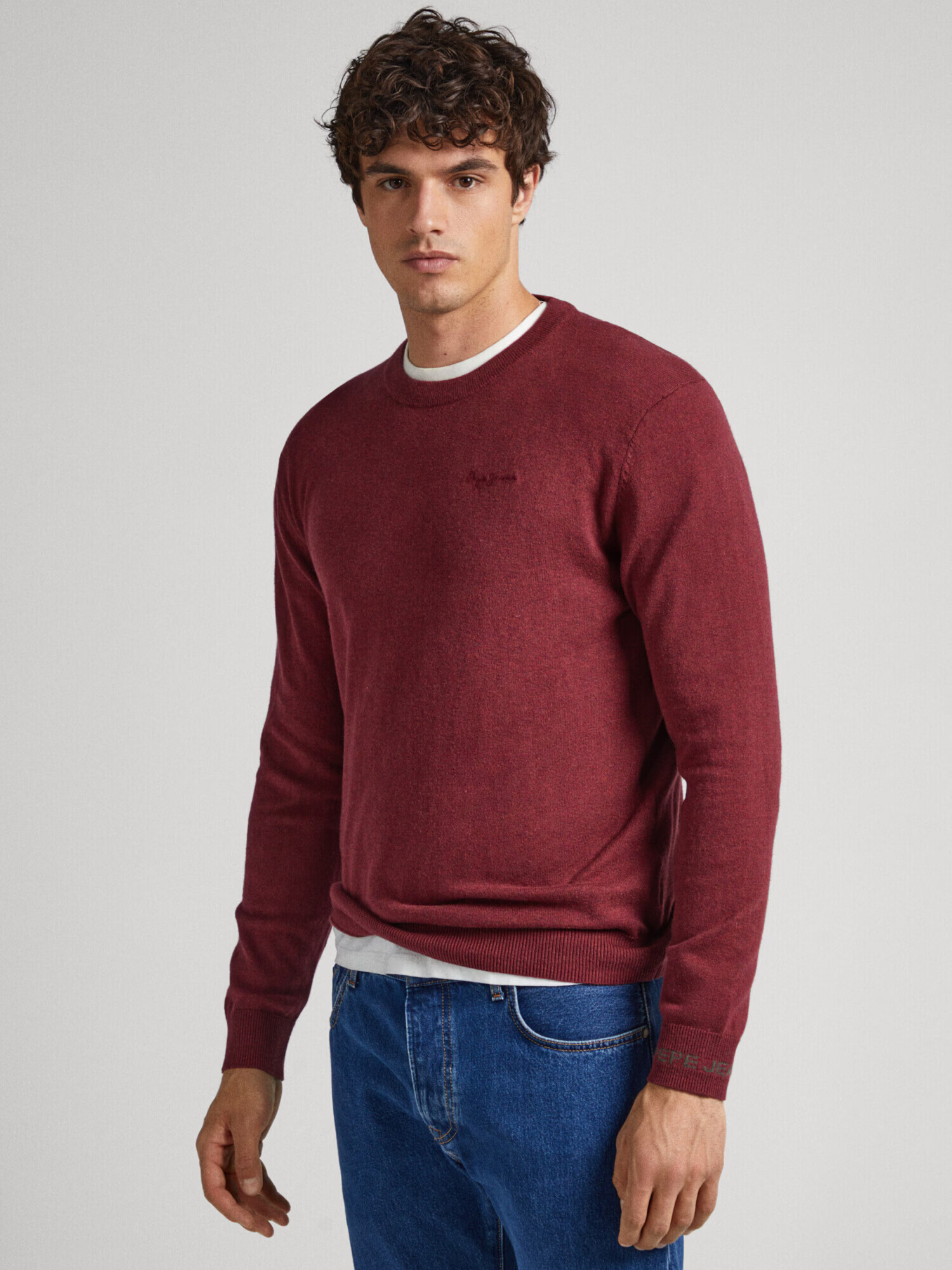 Pepe Jeans Sveter 'ANDRE CREW NECK' burgundská - Pepit.sk