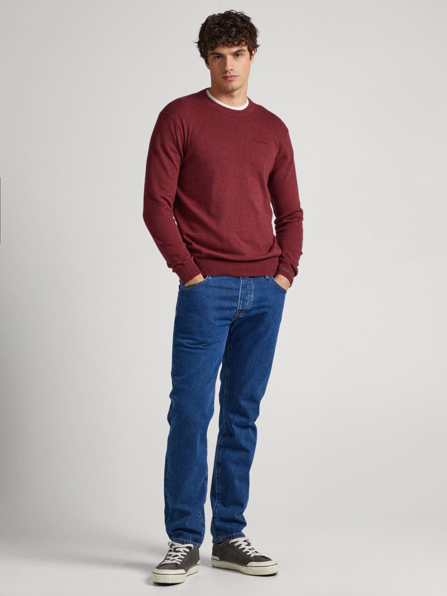 Pepe Jeans Sveter 'ANDRE CREW NECK' burgundská - Pepit.sk