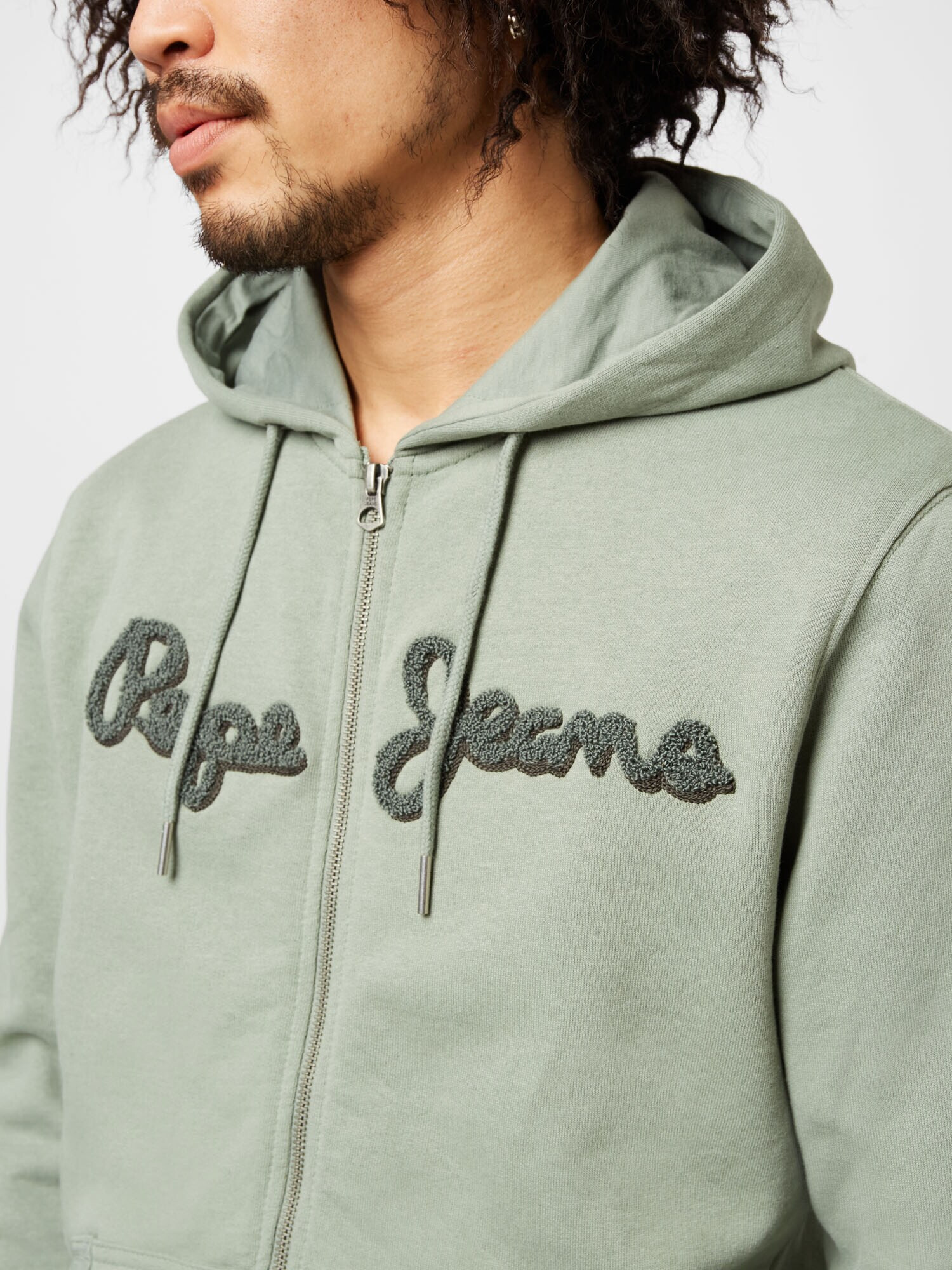 Pepe Jeans Tepláková bunda 'RYAN' mätová / tmavozelená - Pepit.sk