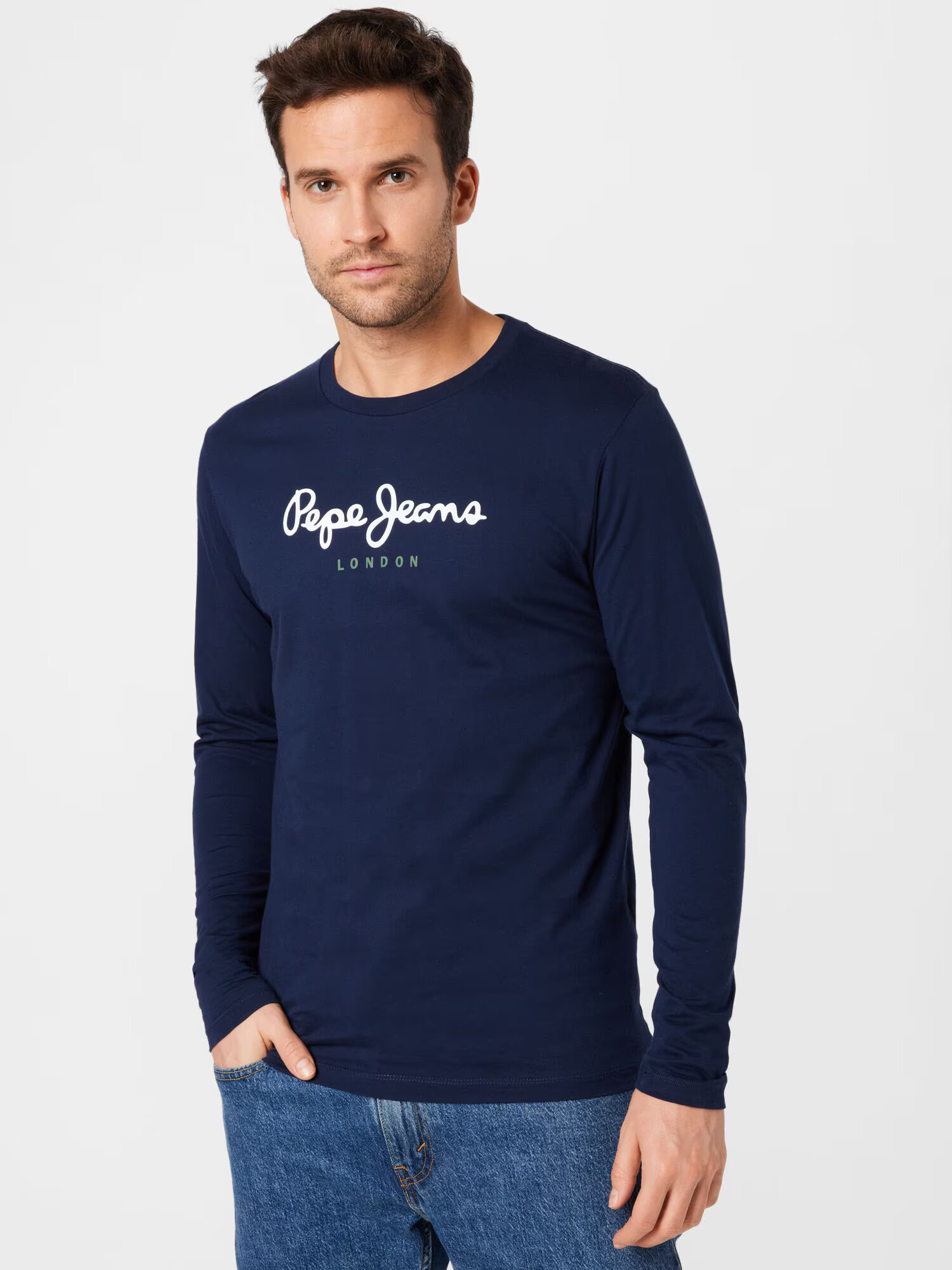 Pepe Jeans Tričko 'Eggo' námornícka modrá / pastelovo zelená / biela - Pepit.sk