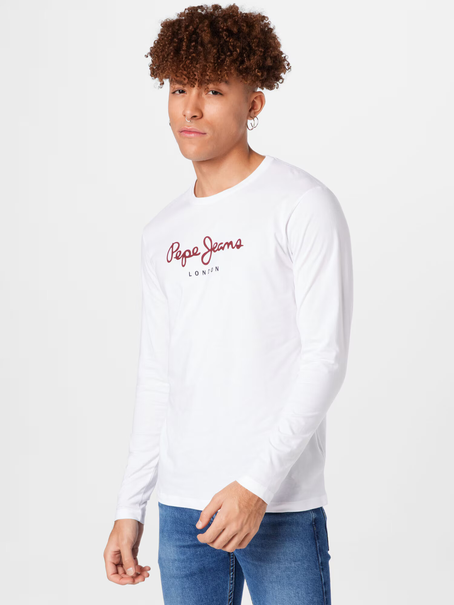 Pepe Jeans Tričko 'EGGO' námornícka modrá / rubínová / biela - Pepit.sk