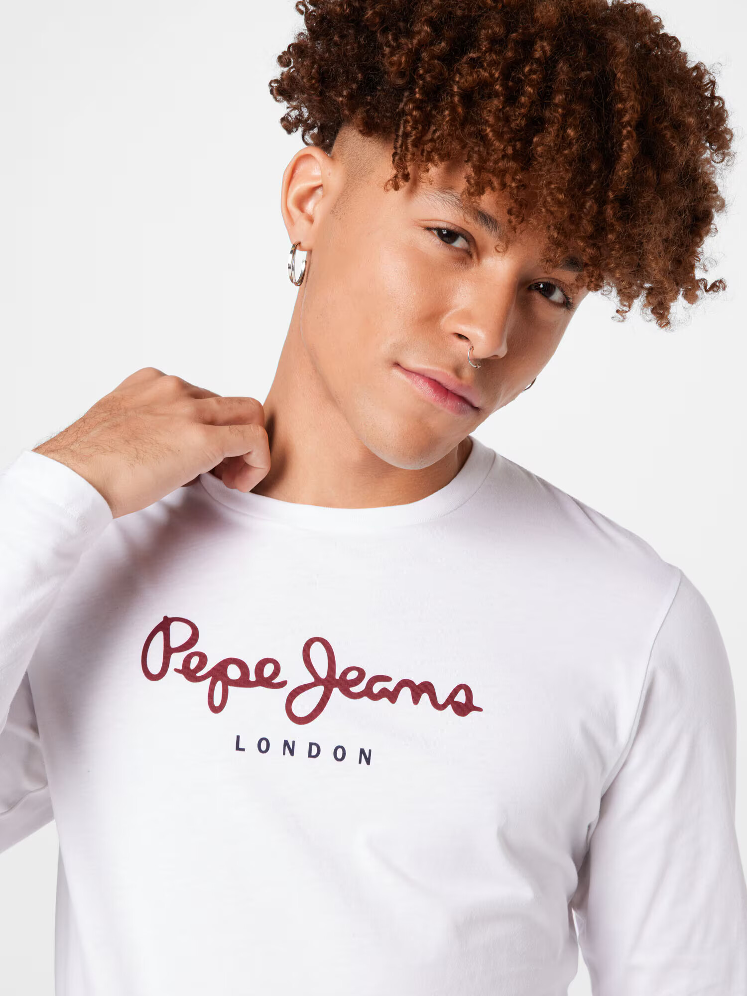 Pepe Jeans Tričko 'EGGO' námornícka modrá / rubínová / biela - Pepit.sk