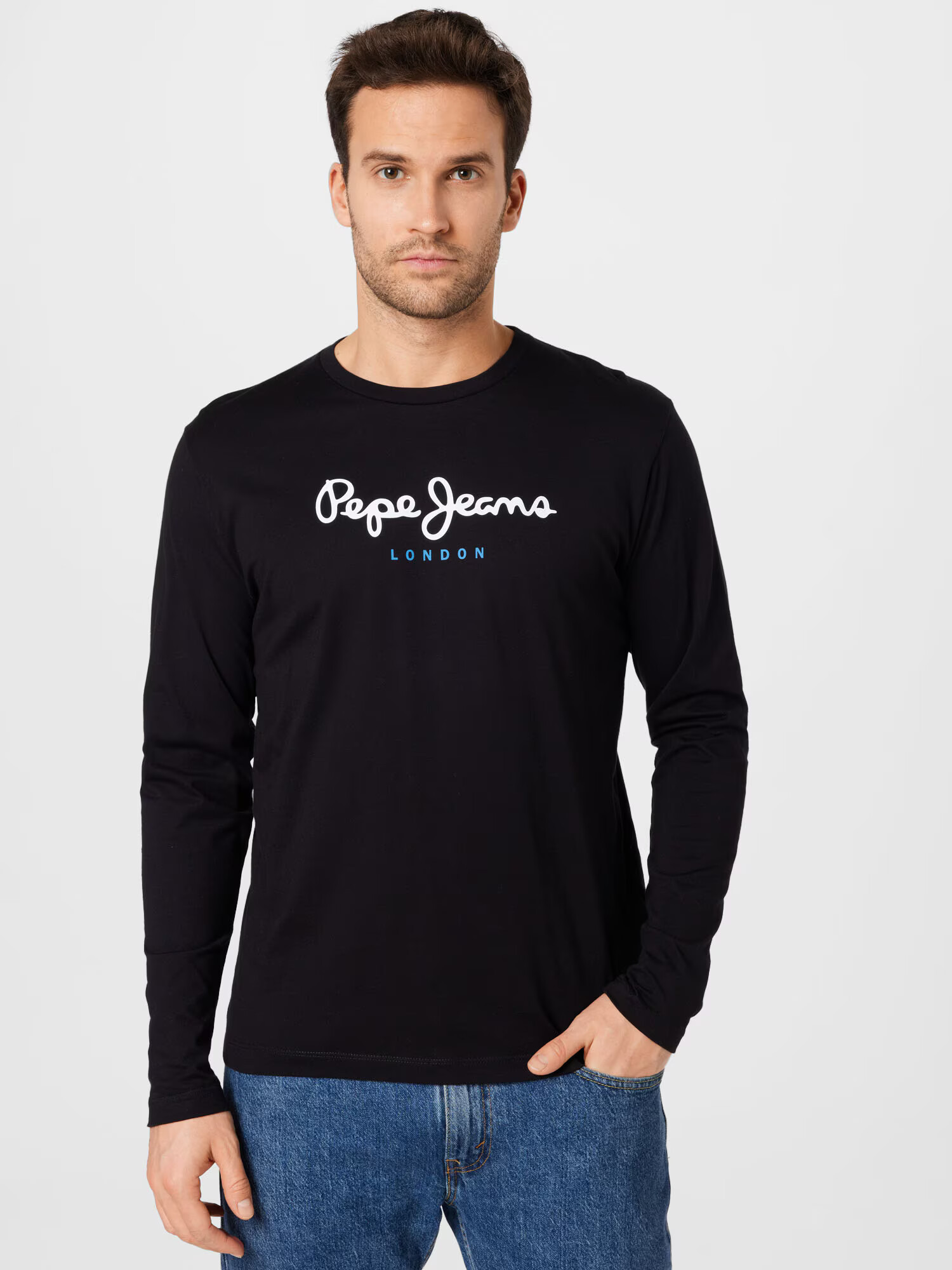 Pepe Jeans Tričko 'EGGO' tyrkysová / čierna / biela - Pepit.sk