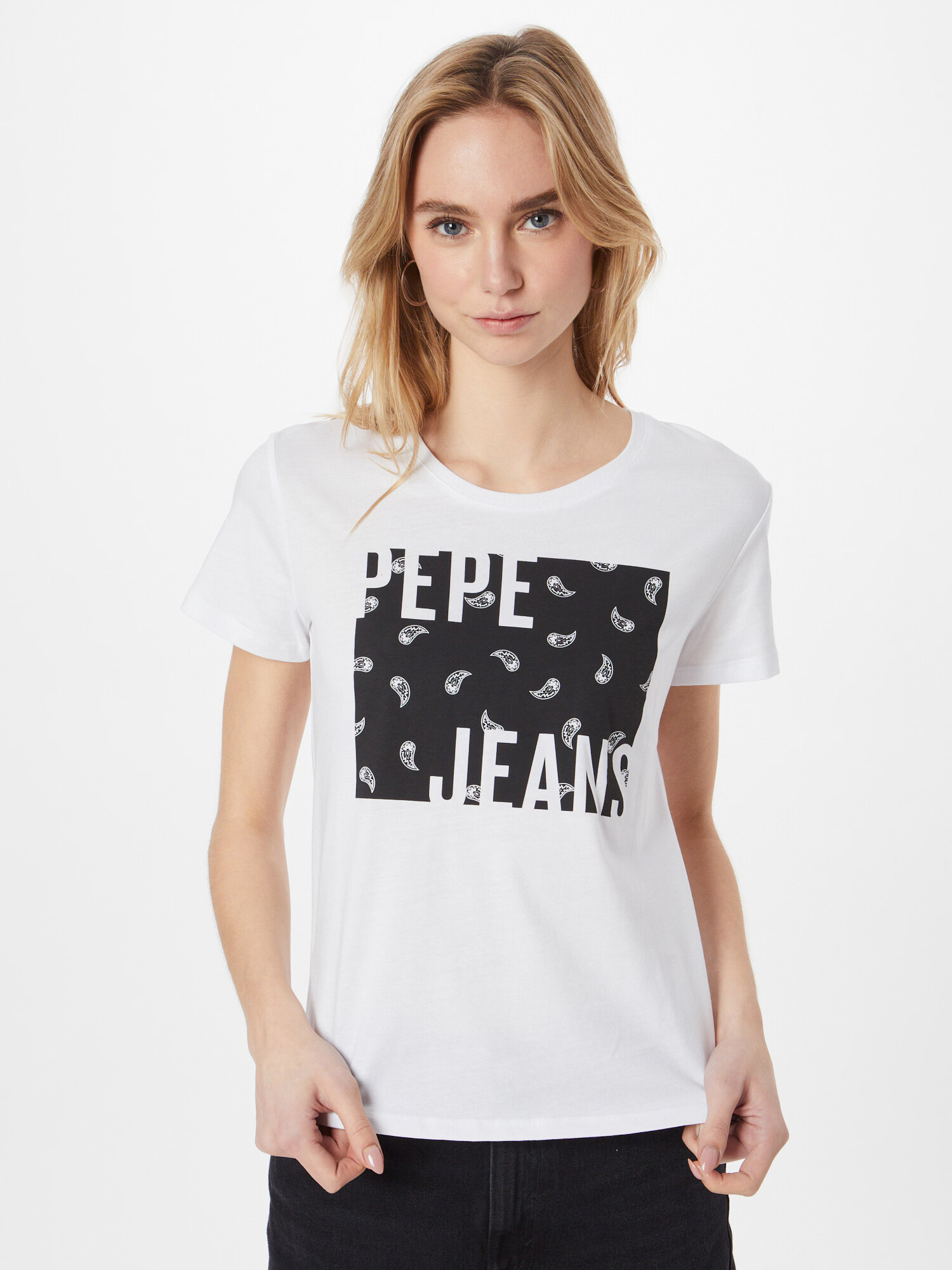 Pepe Jeans Tričko 'LUCIE' čierna / biela - Pepit.sk