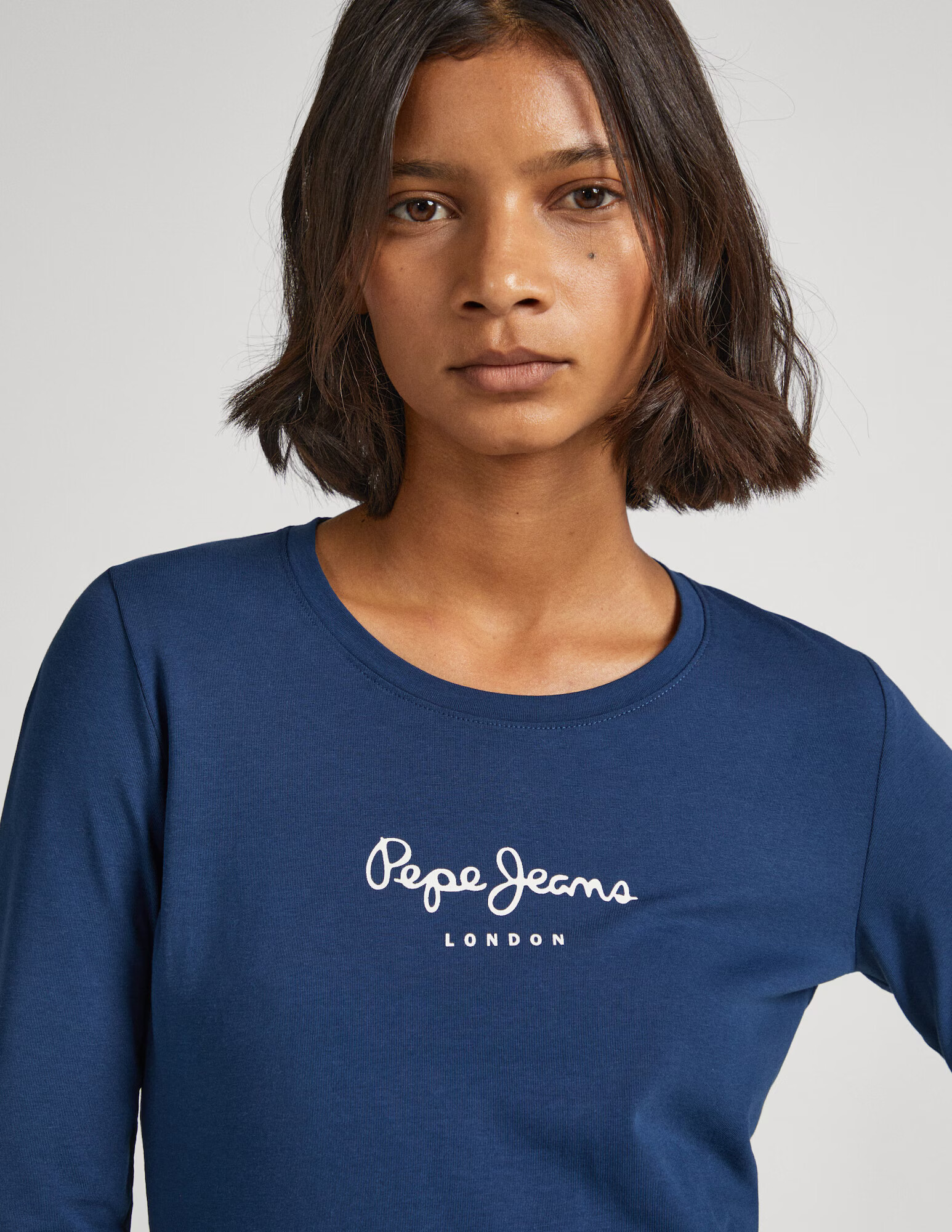 Pepe Jeans Tričko 'New Verginia' tmavomodrá / biela - Pepit.sk