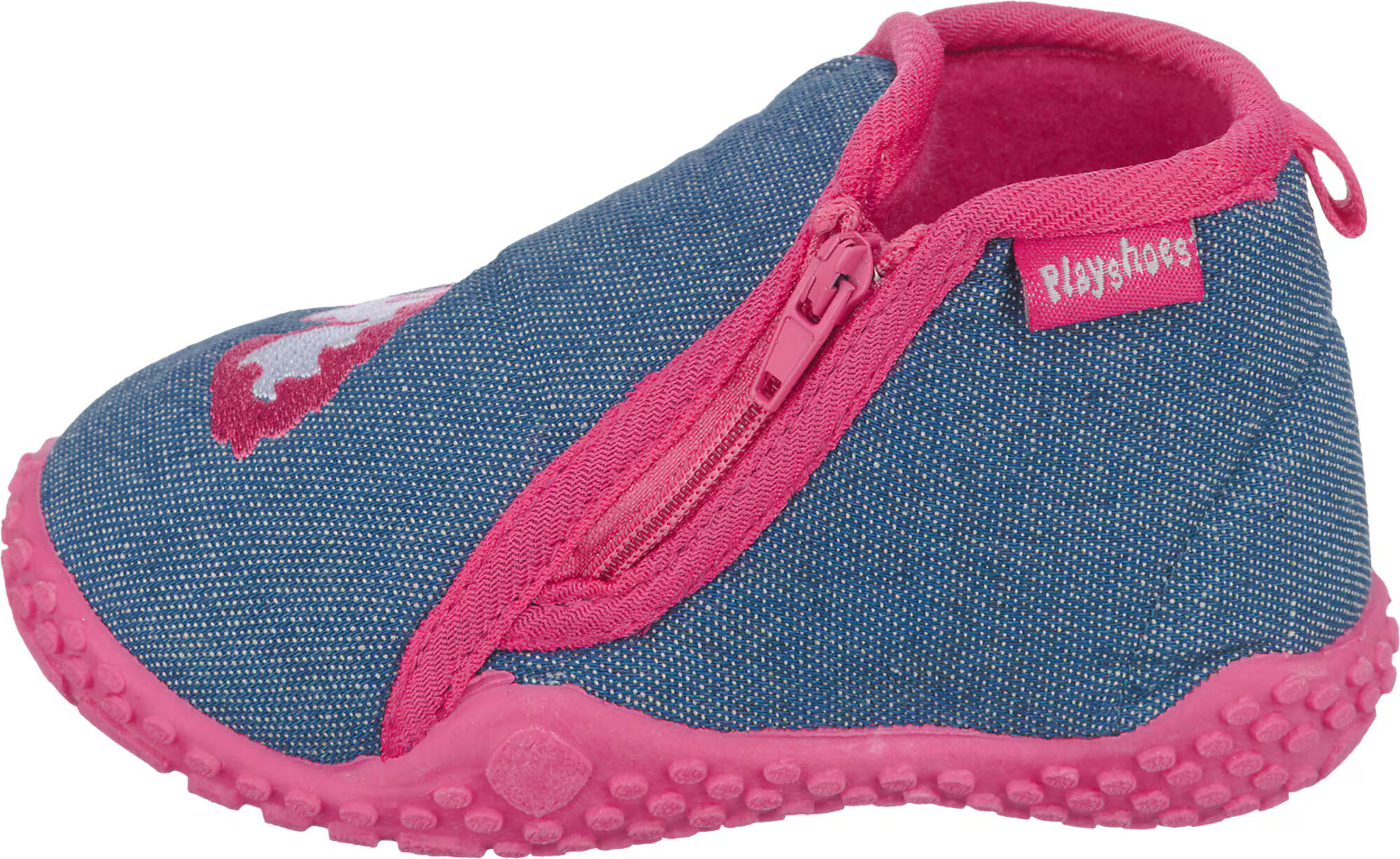 PLAYSHOES Papuče 'Einhorn' modrá denim / tmavoružová - Pepit.sk