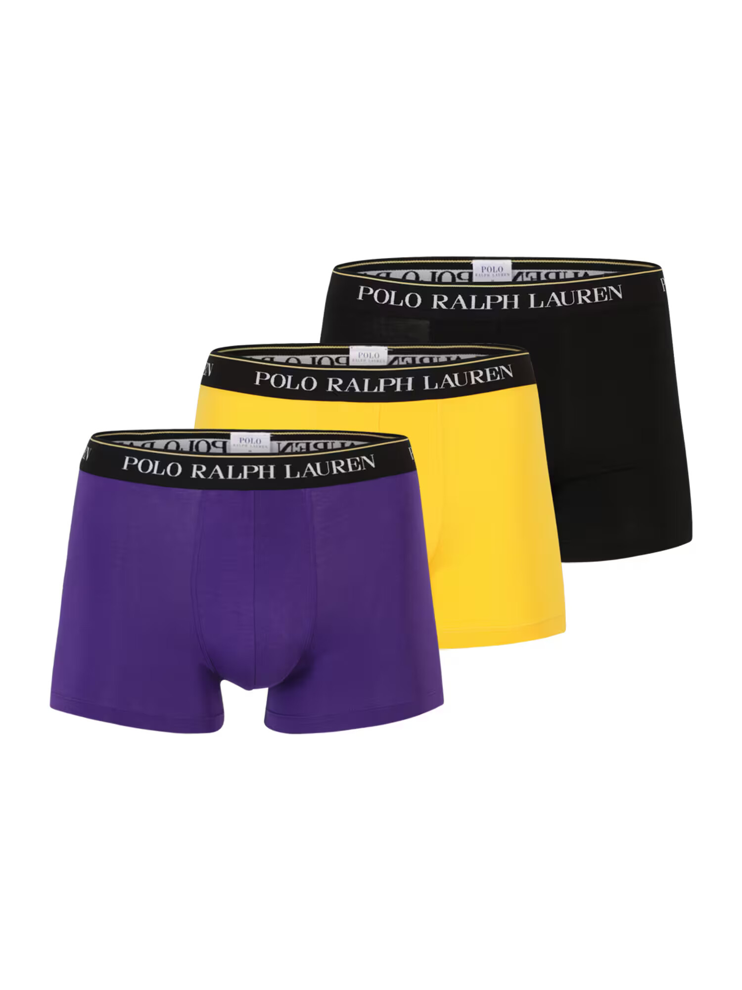 Polo Ralph Lauren Boxerky žltá / tmavofialová / čierna / šedobiela - Pepit.sk