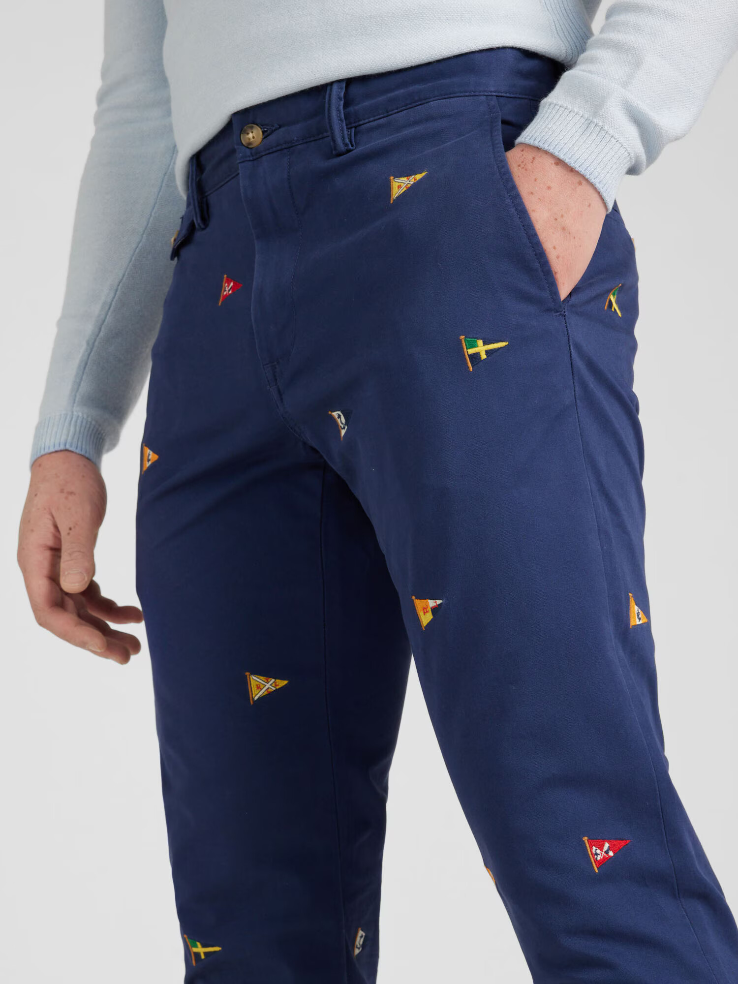 Polo Ralph Lauren Chino nohavice 'BEDFORDP' námornícka modrá / žltá / červená / biela - Pepit.sk