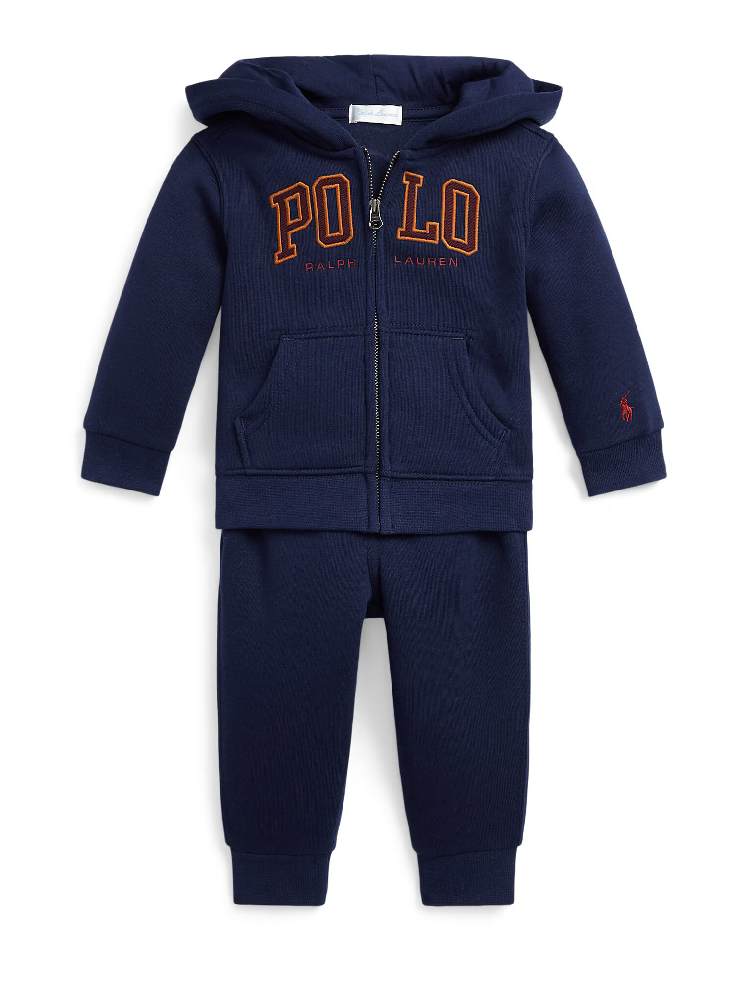 Polo Ralph Lauren Joggingová súprava námornícka modrá / oranžová / burgundská - Pepit.sk