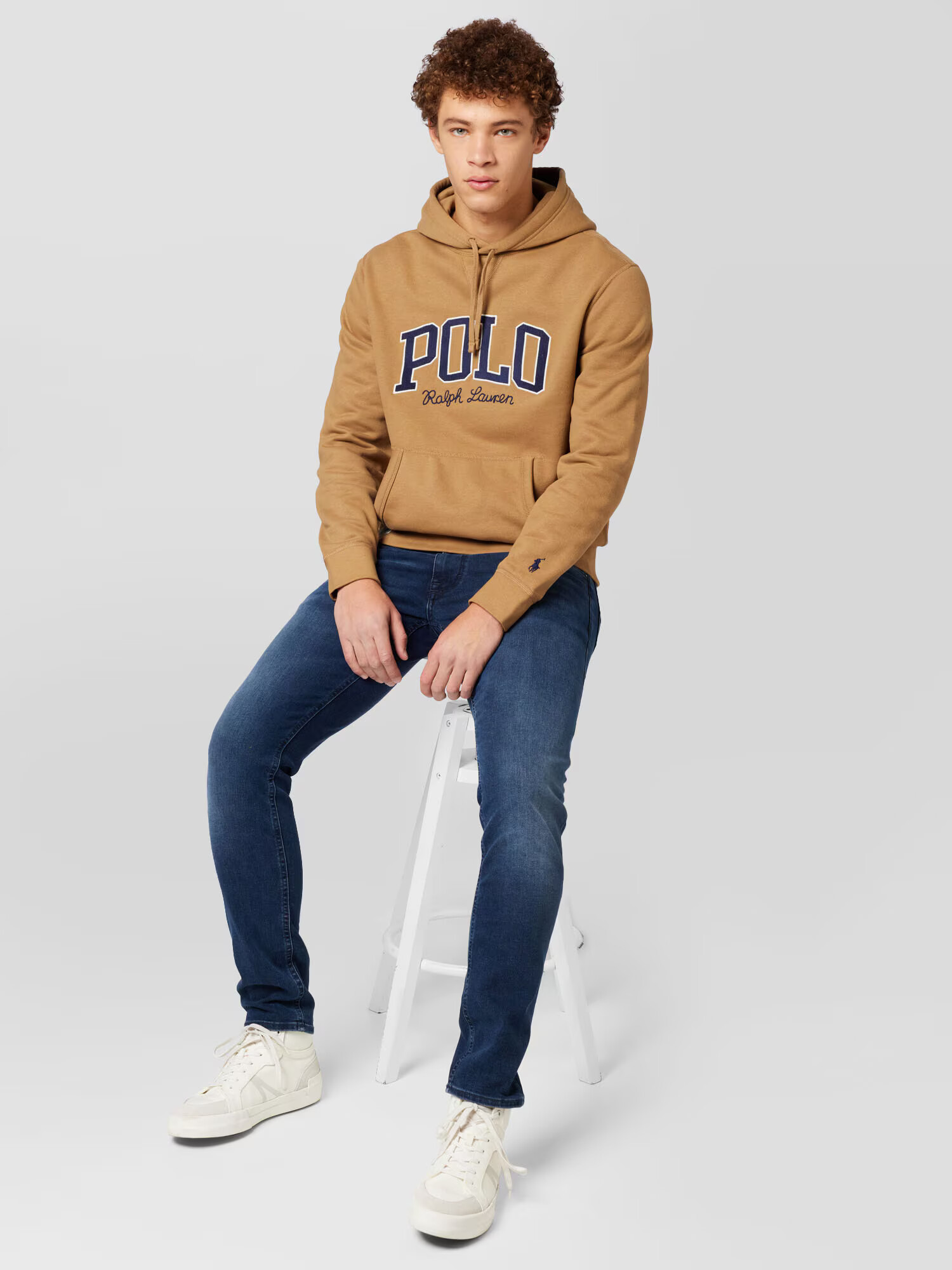 Polo Ralph Lauren Mikina farba ťavej srsti / námornícka modrá / biela - Pepit.sk