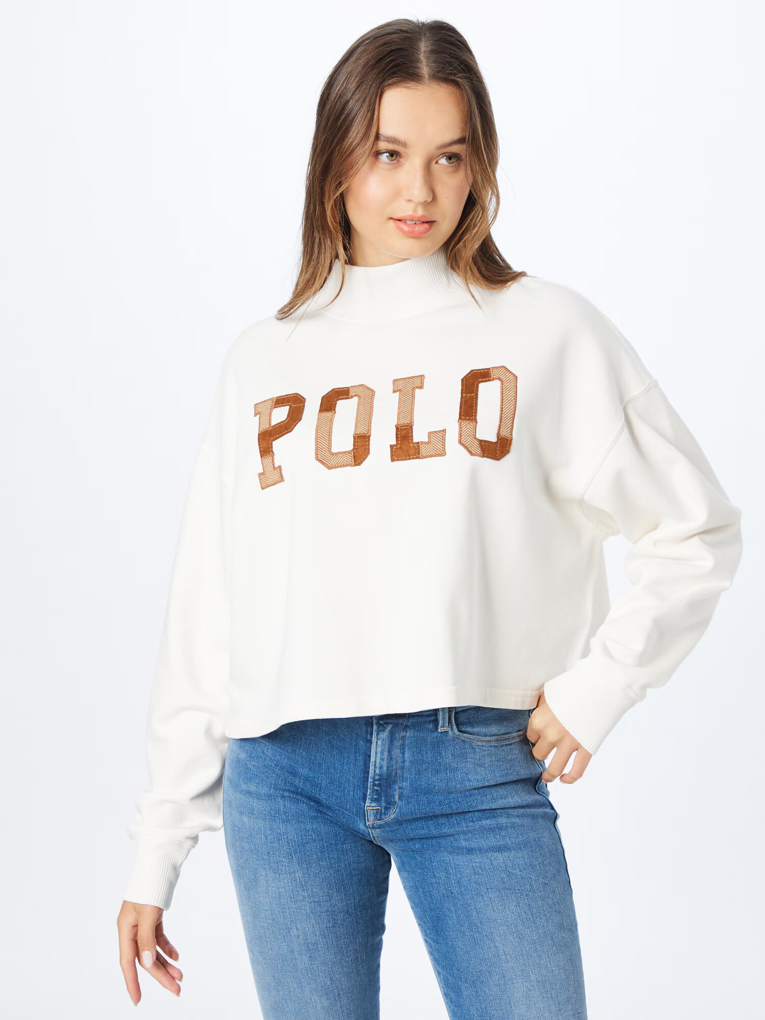 Polo Ralph Lauren Mikina hnedá / svetlohnedá / biela - Pepit.sk