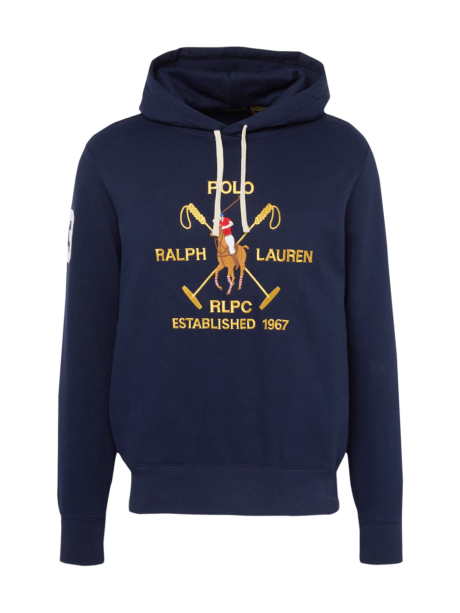 Polo Ralph Lauren Mikina tmavomodrá / hnedá / zlatá / červená - Pepit.sk