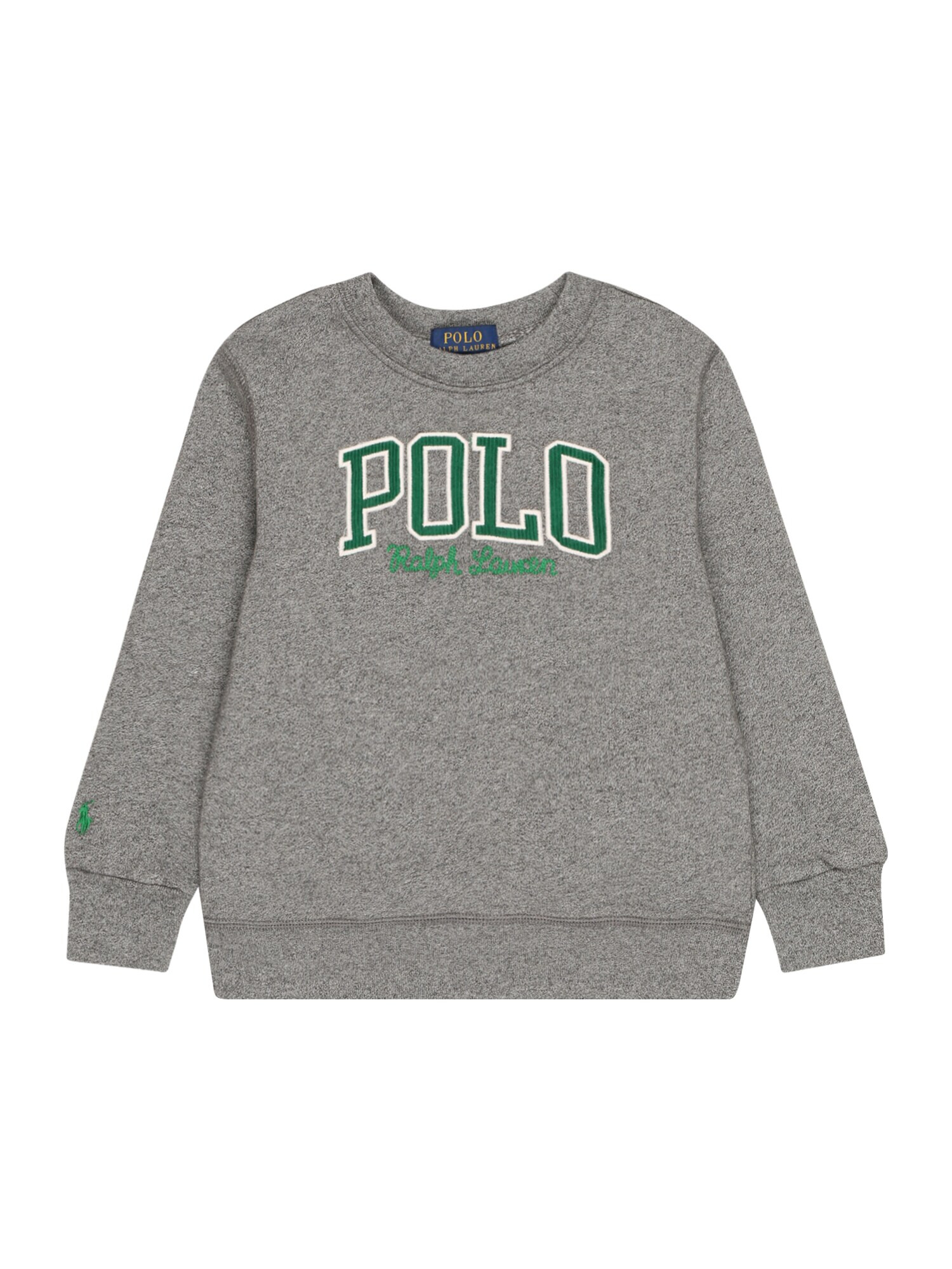 Polo Ralph Lauren Mikina sivá melírovaná / zelená / biela - Pepit.sk