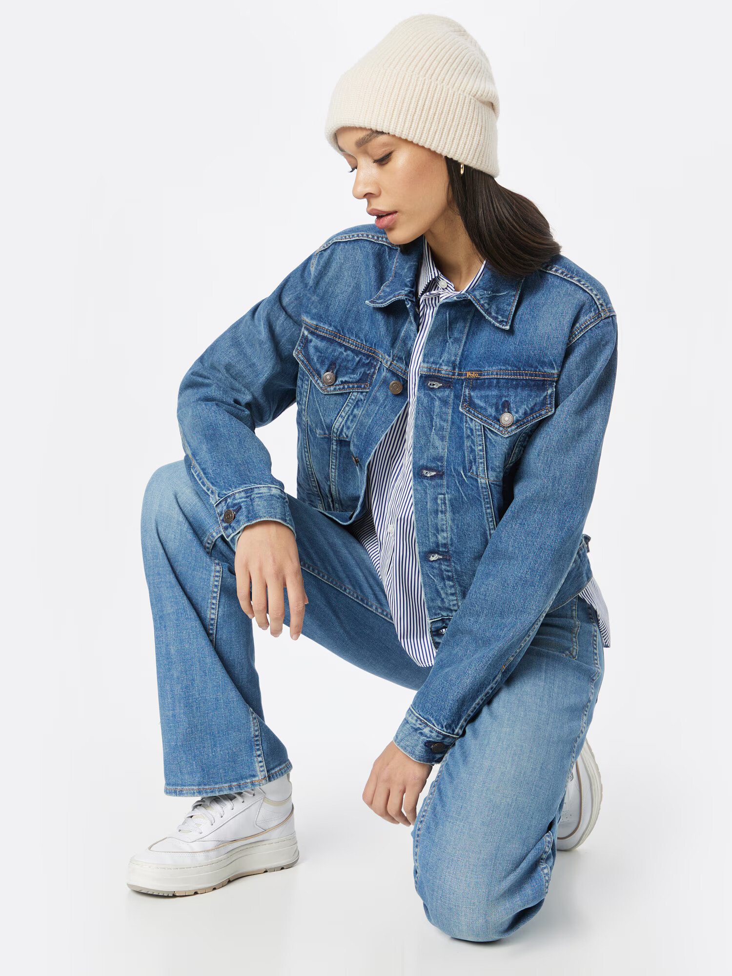 Polo Ralph Lauren Prechodná bunda modrá denim - Pepit.sk