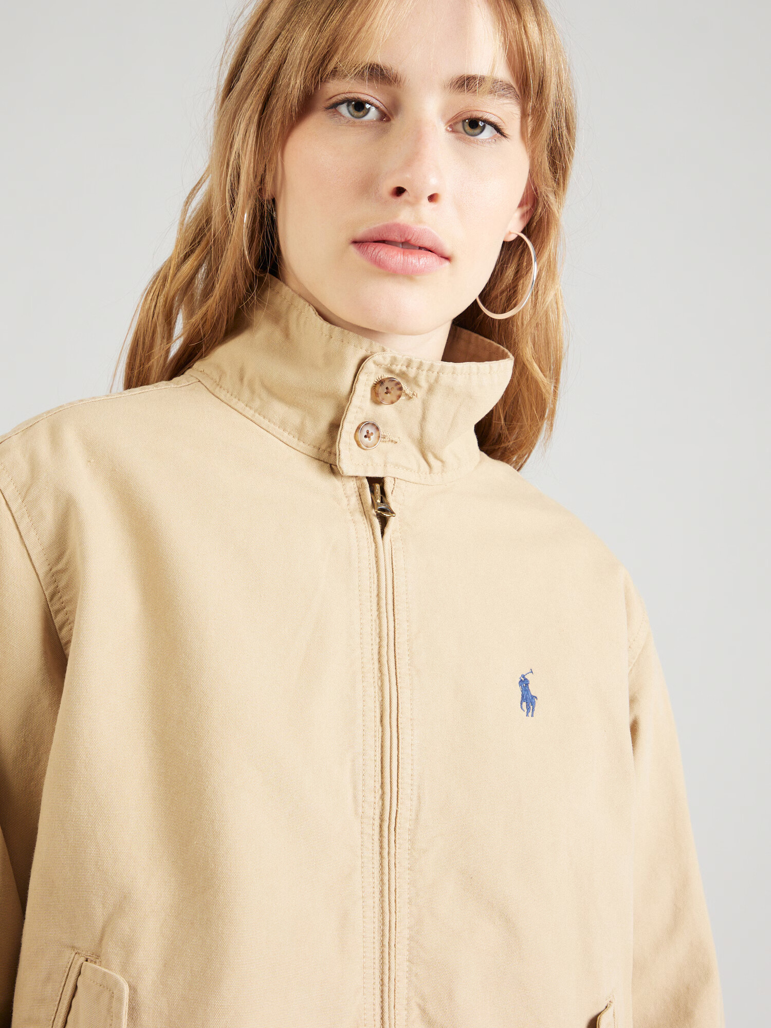 Polo Ralph Lauren Prechodná bunda 'WINDBREAKER' piesková / tmavomodrá - Pepit.sk