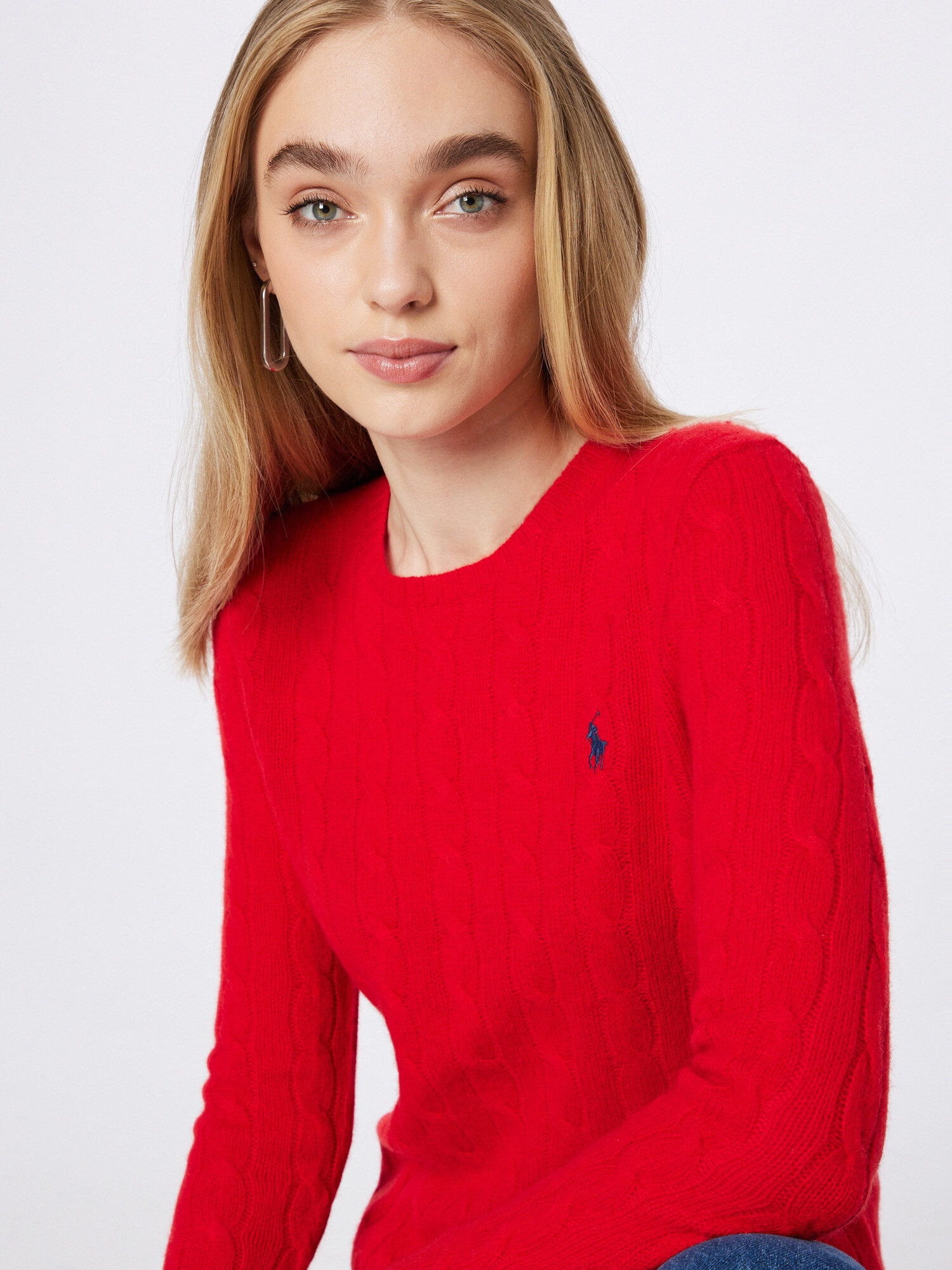 Polo Ralph Lauren Sveter 'JULIANNA' námornícka modrá / červená - Pepit.sk