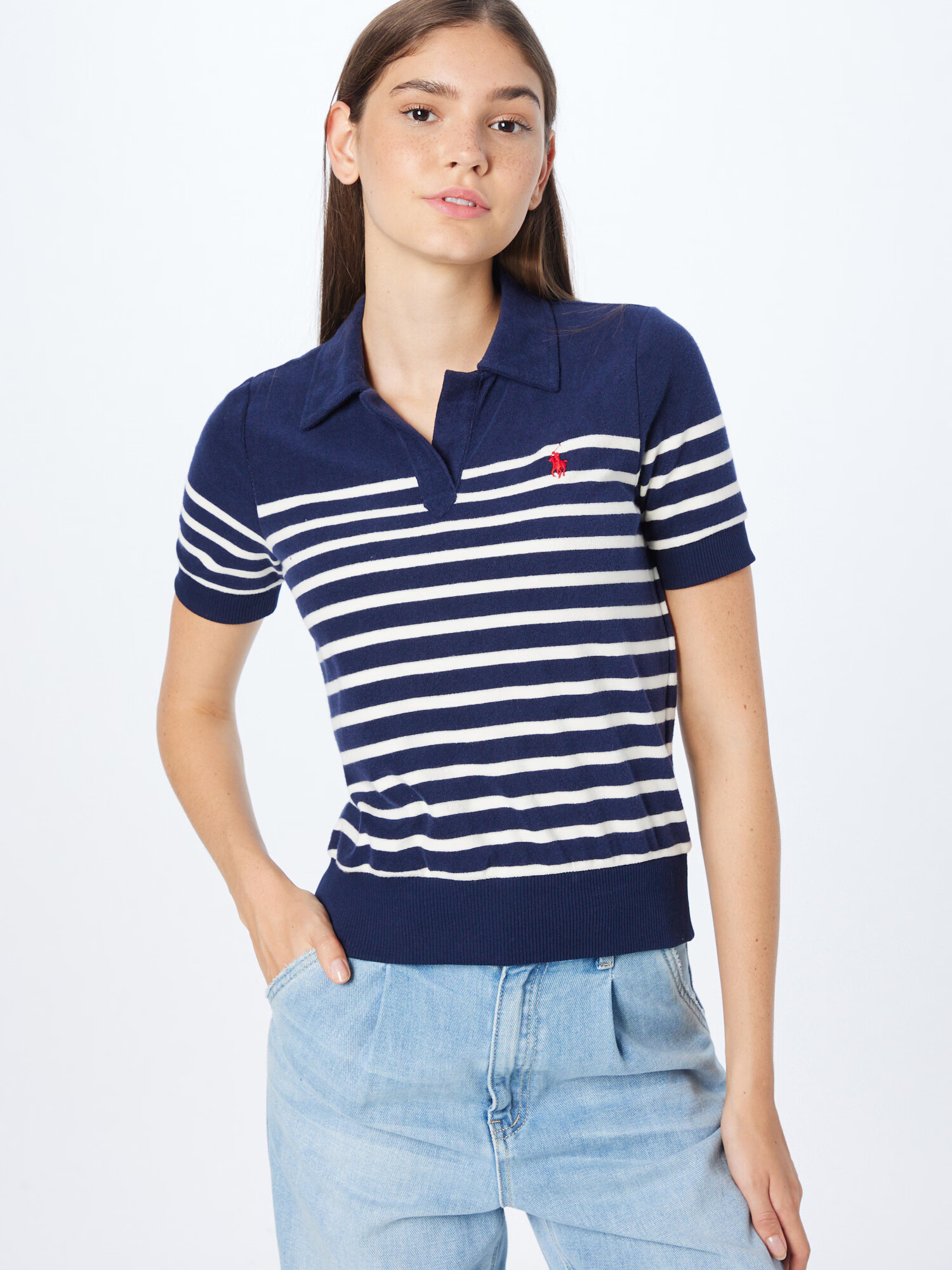 Polo Ralph Lauren Sveter námornícka modrá / červená / biela - Pepit.sk