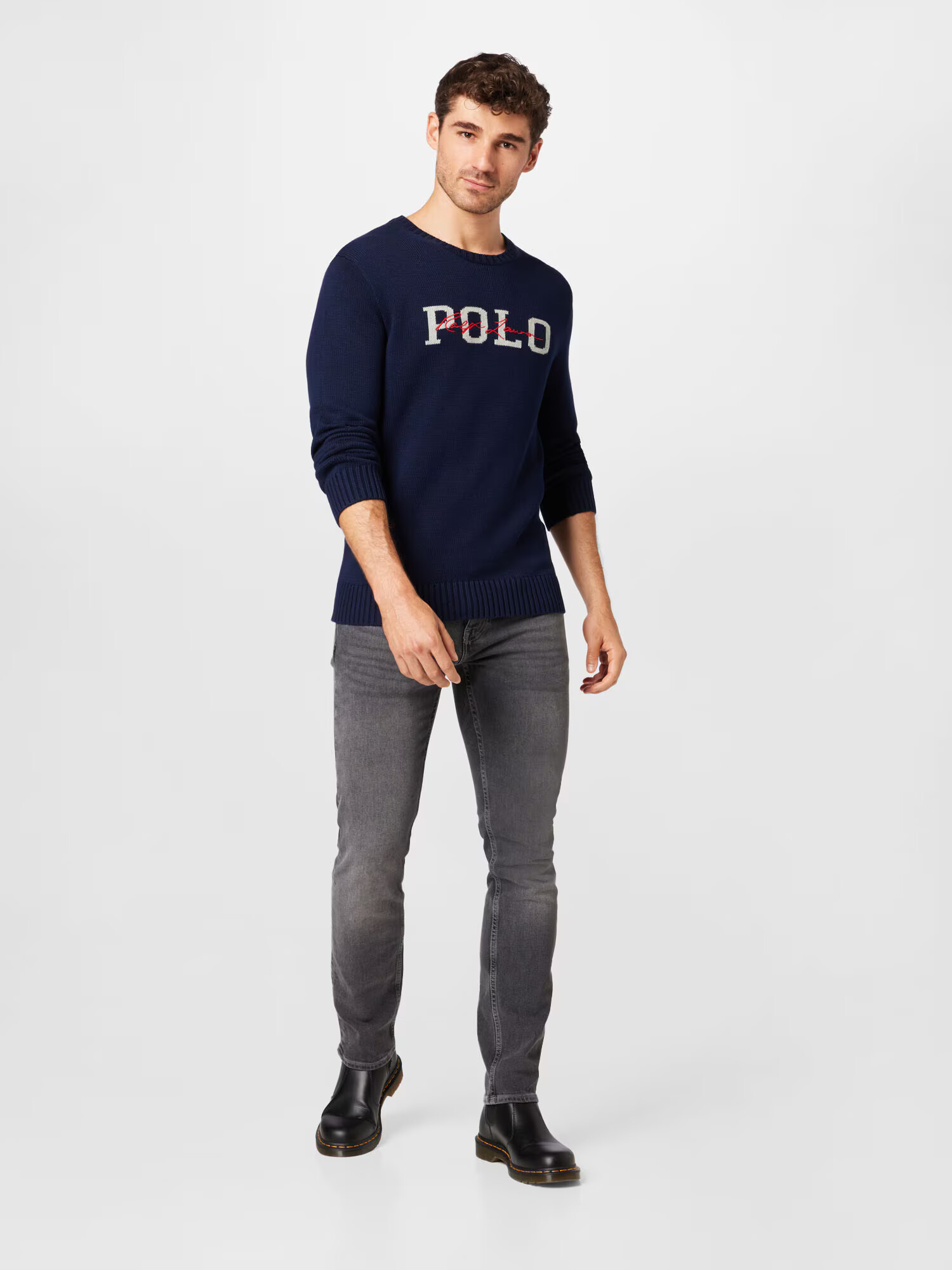 Polo Ralph Lauren Sveter svetlobéžová / námornícka modrá / grenadínová - Pepit.sk