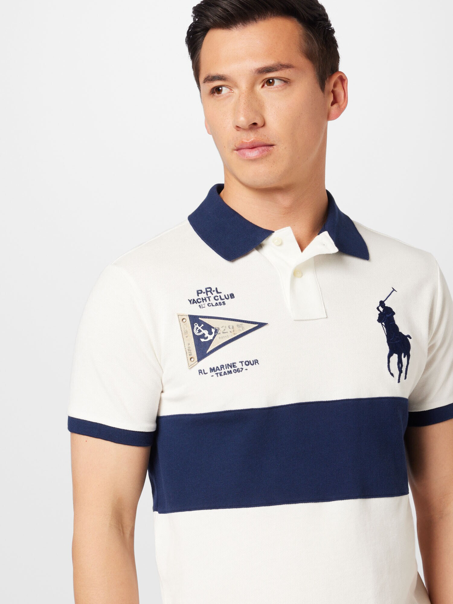 Polo Ralph Lauren Tričko námornícka modrá / šedobiela - Pepit.sk