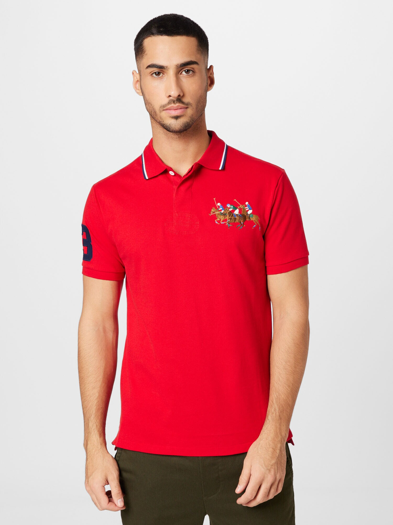 Polo Ralph Lauren Tričko námornícka modrá / svetlohnedá / ohnivo červená / biela - Pepit.sk