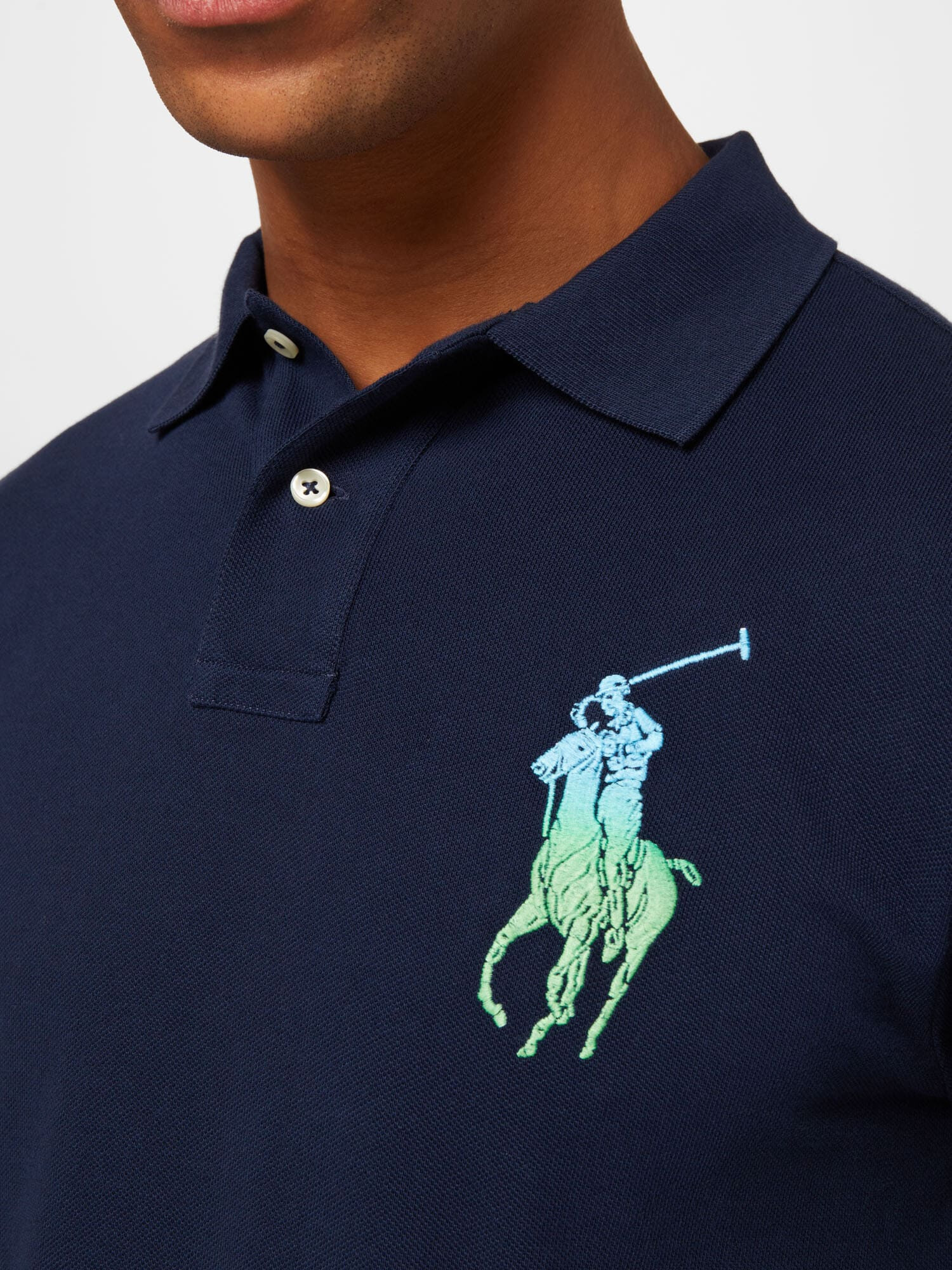 Polo Ralph Lauren Tričko námornícka modrá / vodová / svetlozelená - Pepit.sk