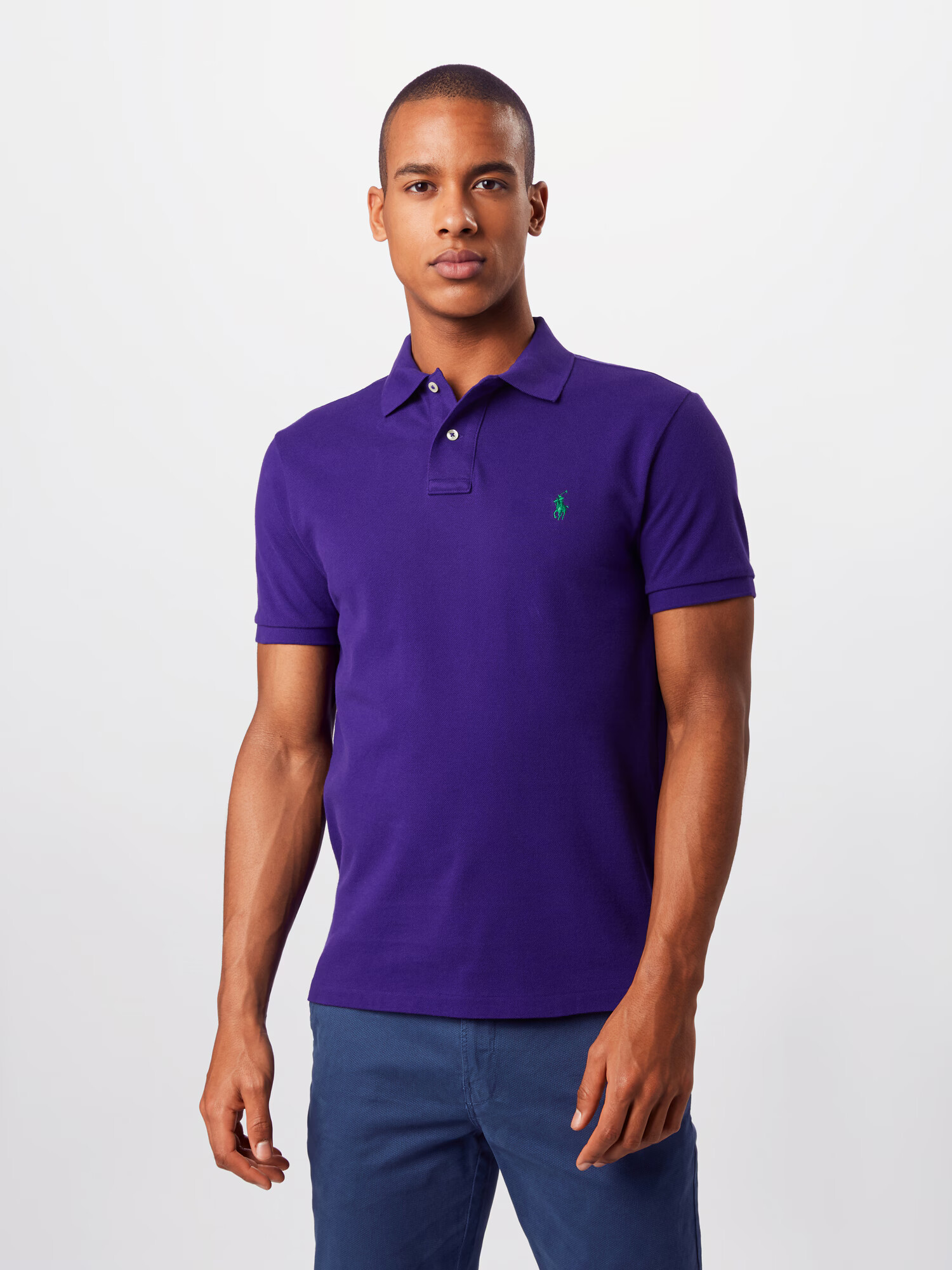 Polo Ralph Lauren Tričko 'SSKCSLIM1-SHORT SLEEVE-KNIT' fialová - Pepit.sk