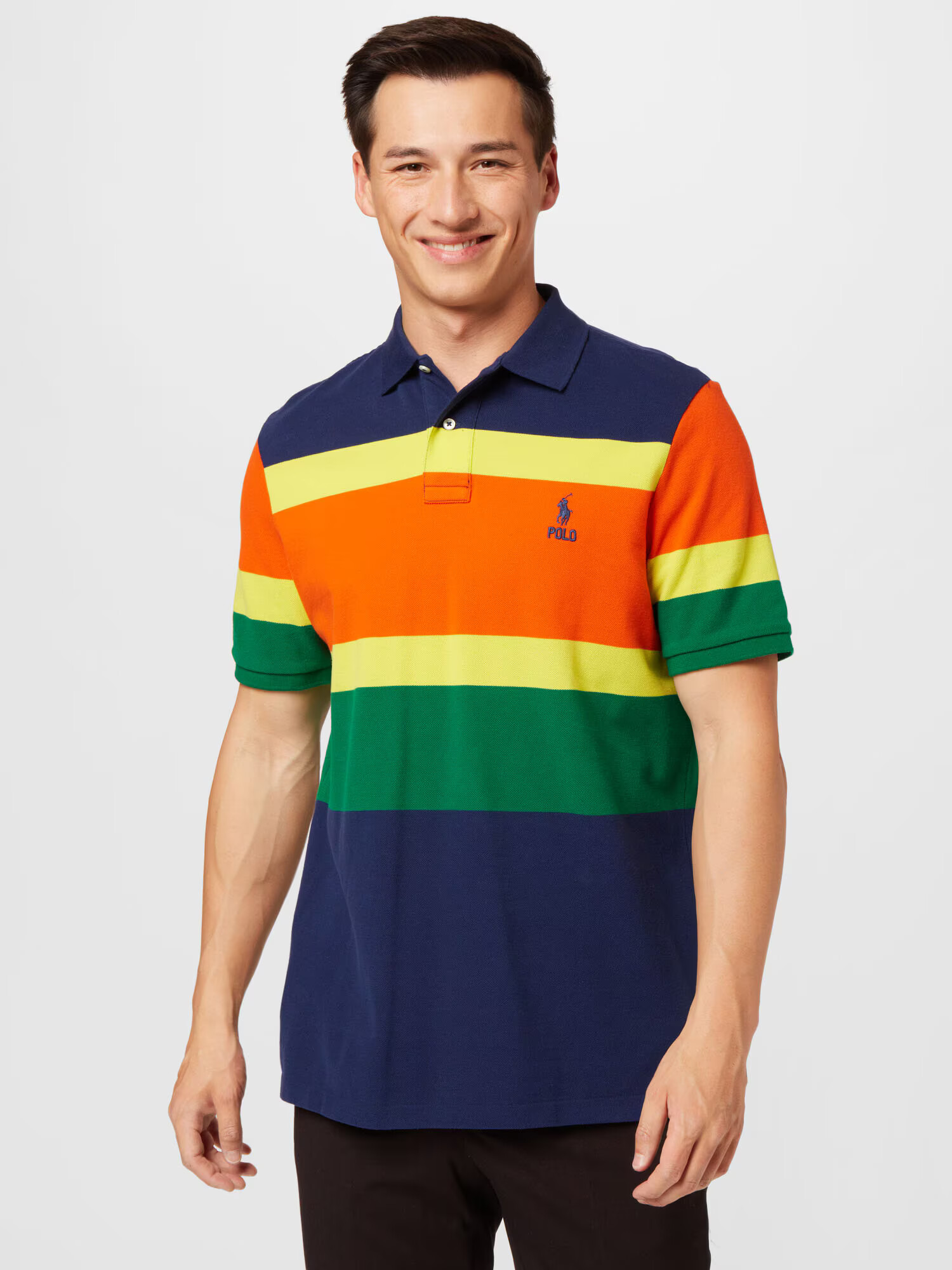 Polo Ralph Lauren Tričko tmavomodrá / žltá / zelená / oranžová - Pepit.sk