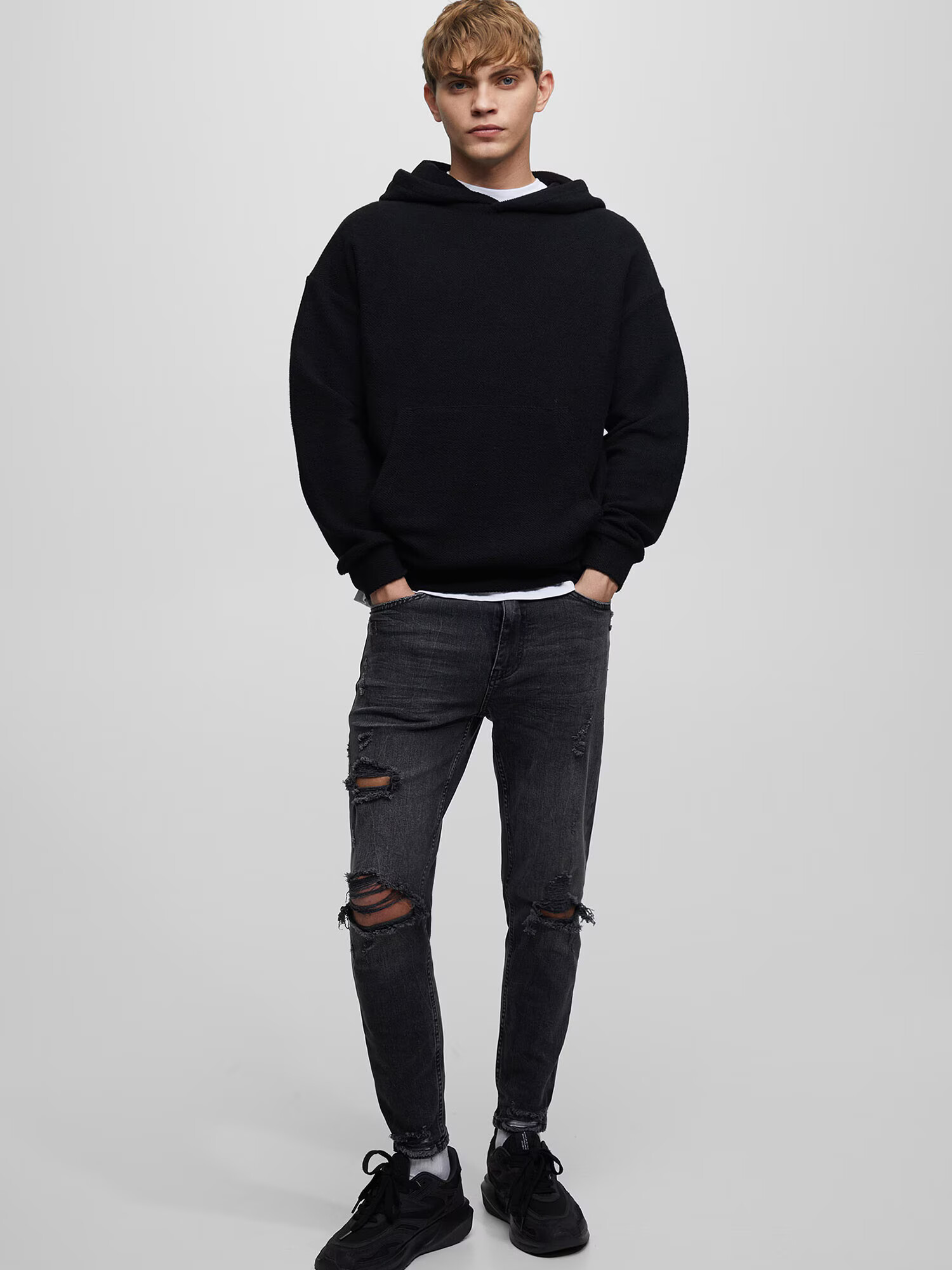 Pull&Bear Džínsy čierny denim - Pepit.sk