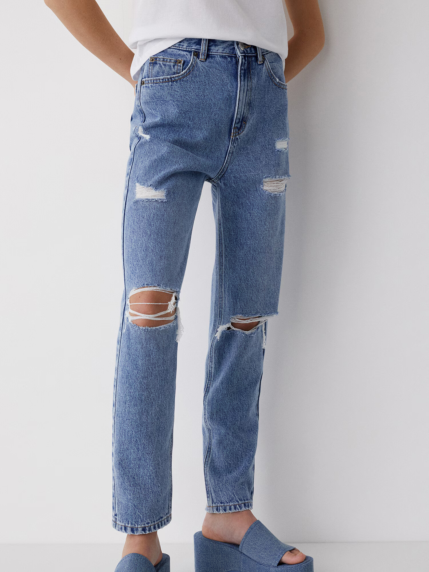 Pull&Bear Džínsy modrá denim - Pepit.sk