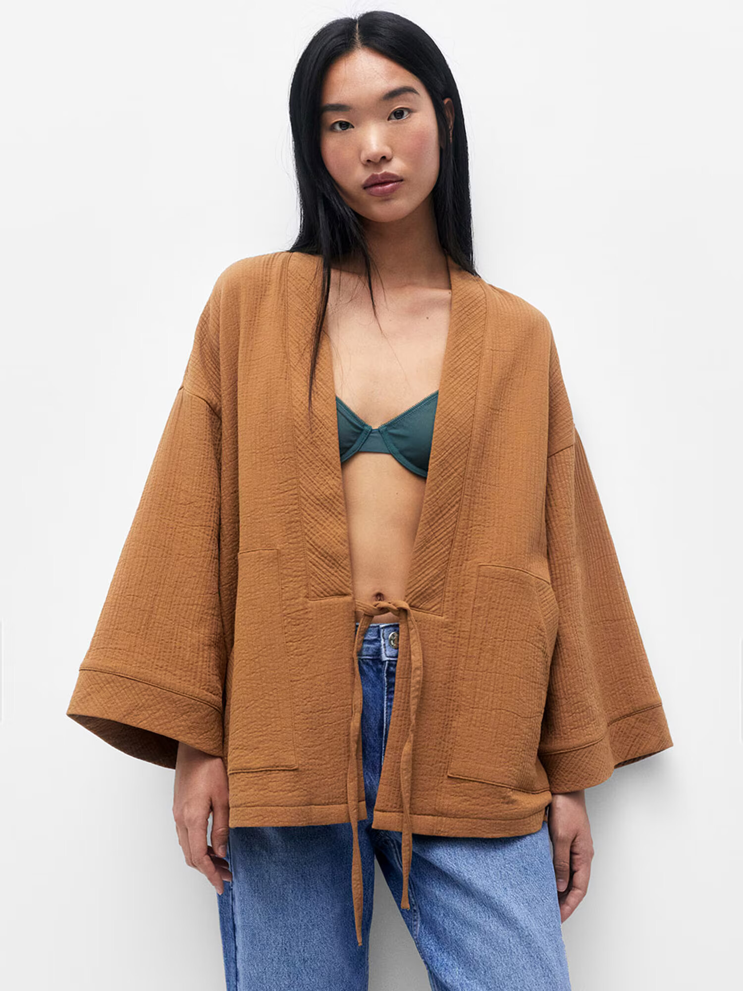 Pull&Bear Kimono brokátová - Pepit.sk