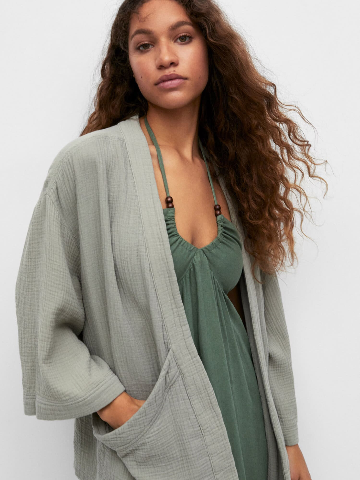 Pull&Bear Kimono mätová - Pepit.sk