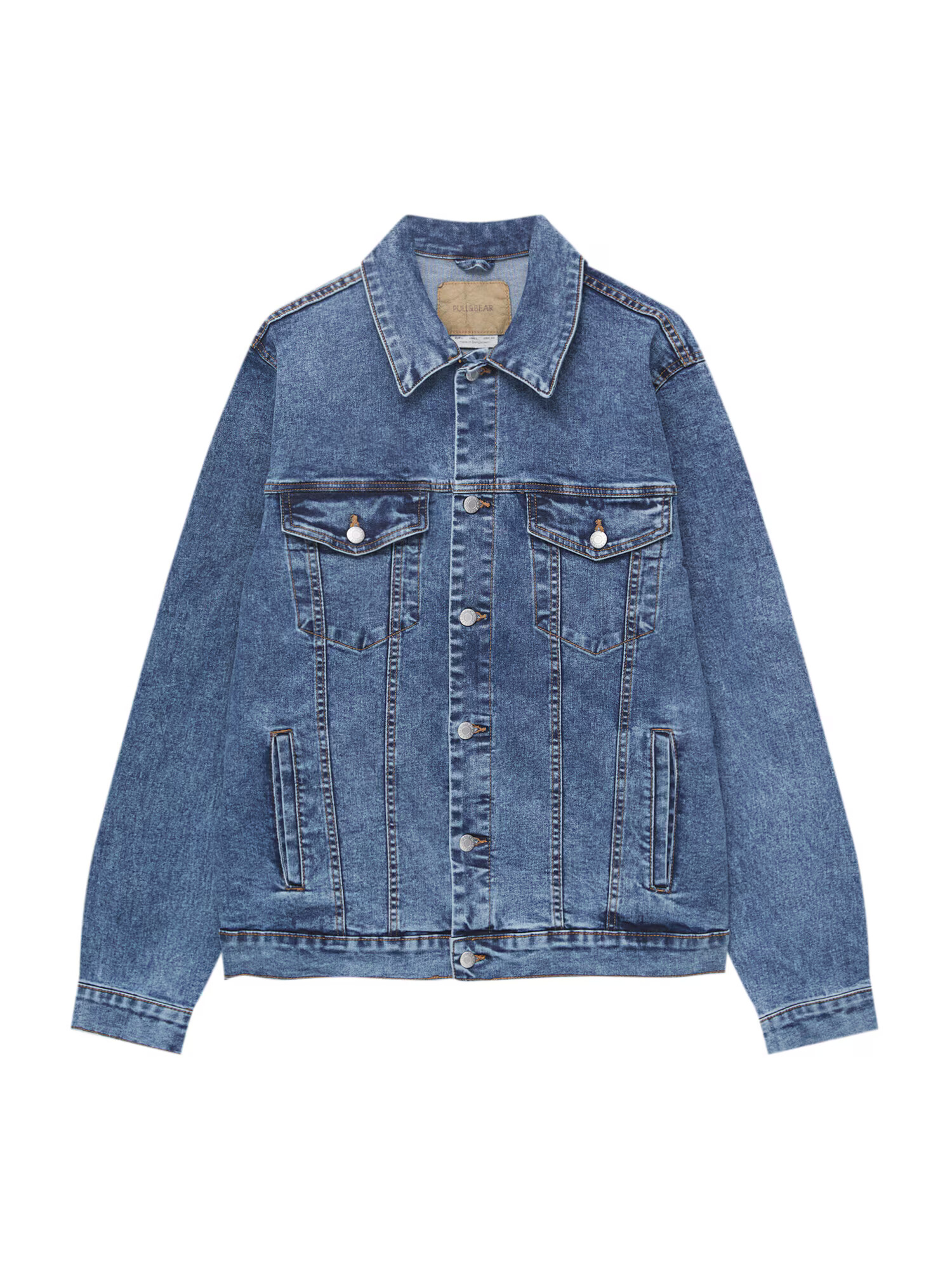 Pull&Bear Prechodná bunda modrá denim - Pepit.sk