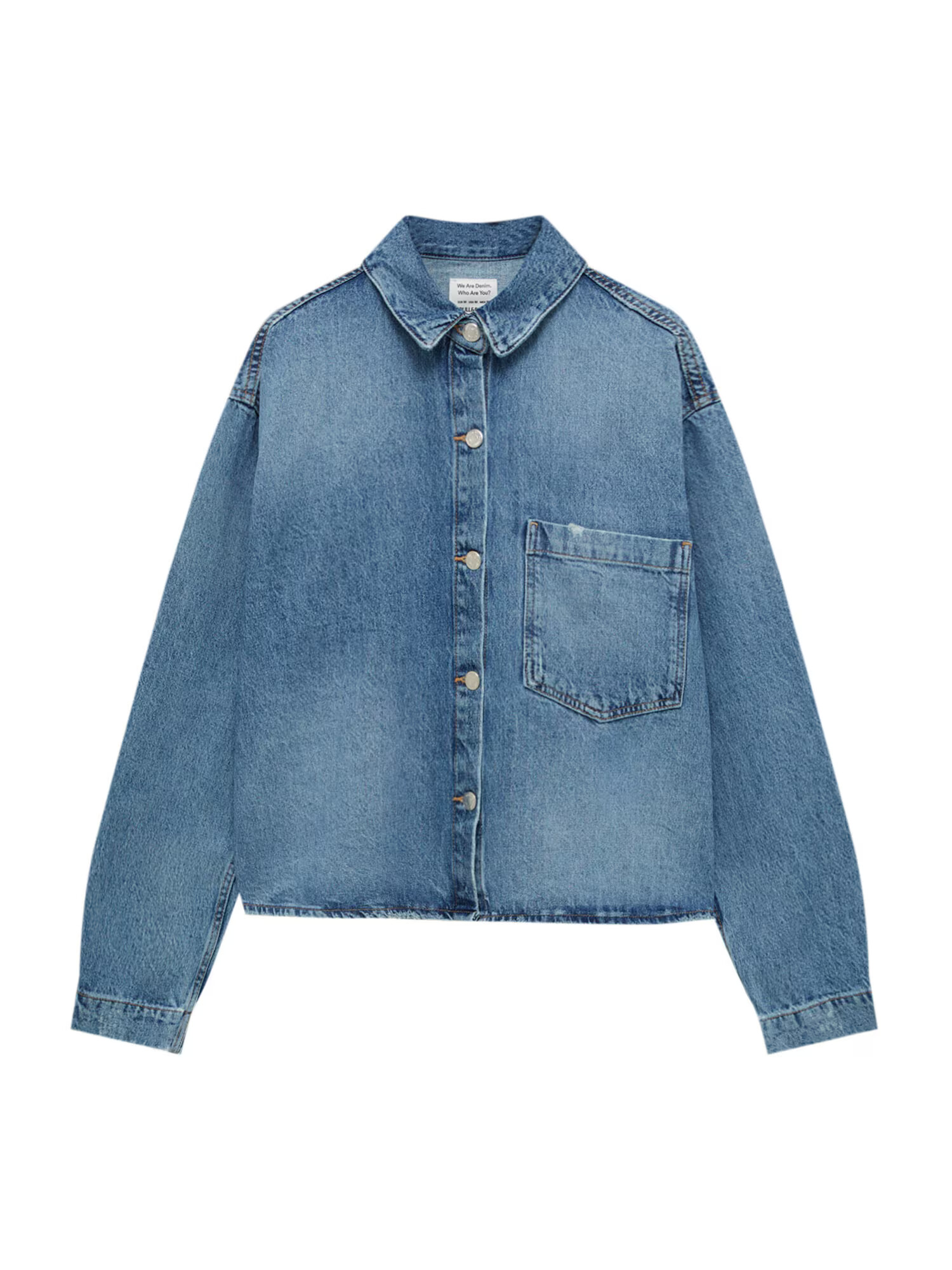 Pull&Bear Prechodná bunda modrá denim - Pepit.sk