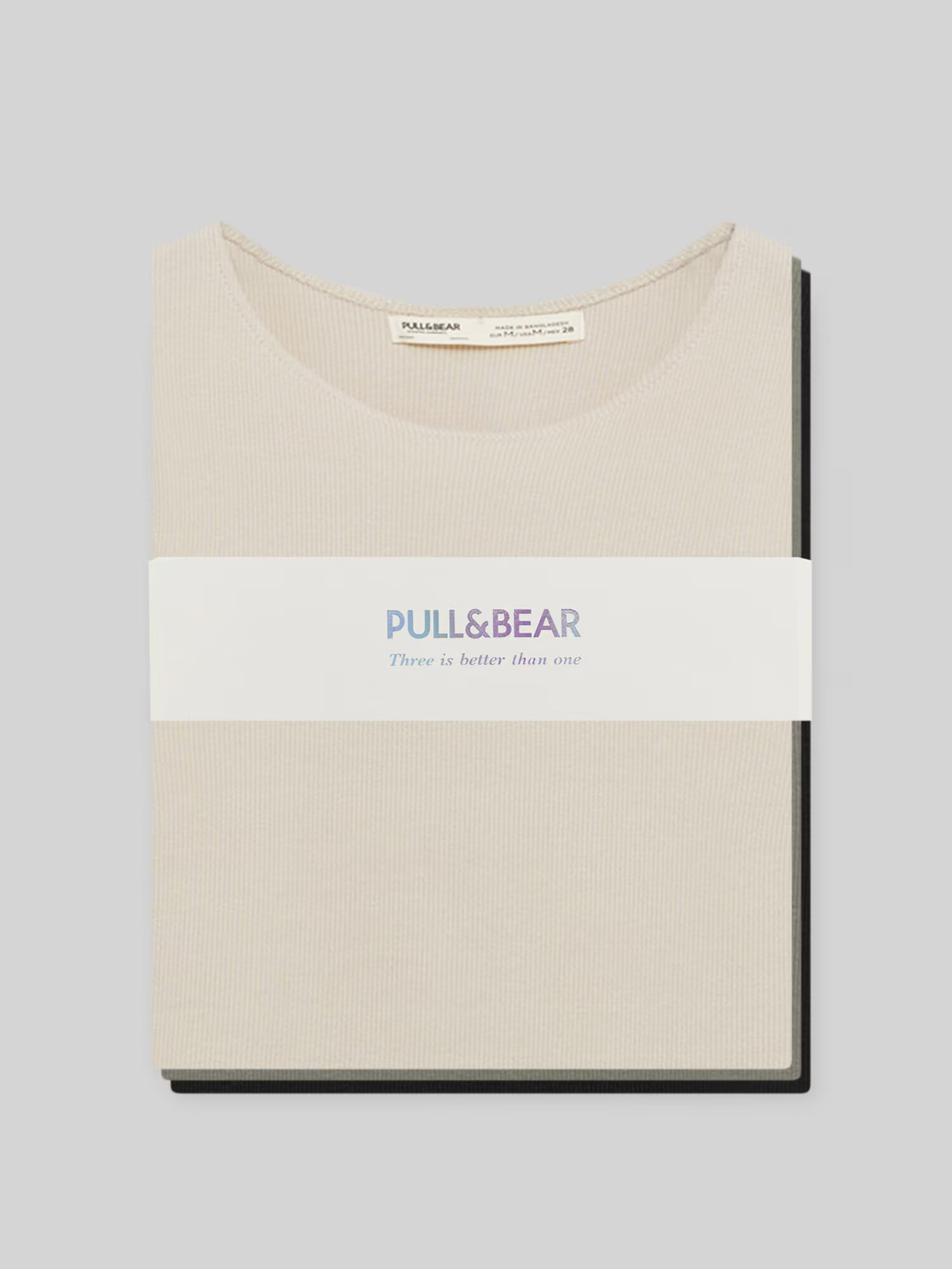 Pull&Bear Top béžová / kaki / čierna - Pepit.sk