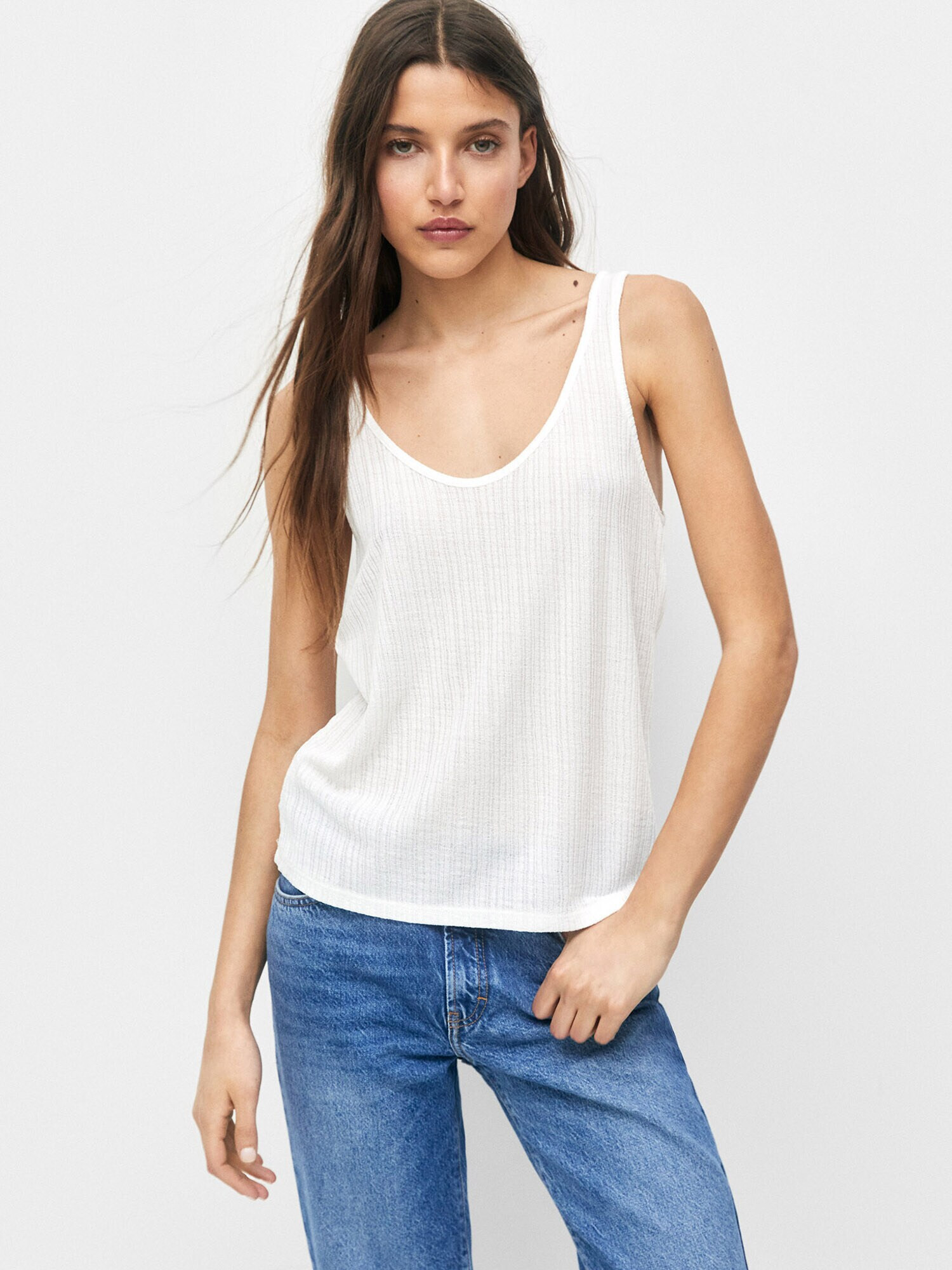 Pull&Bear Top biela - Pepit.sk