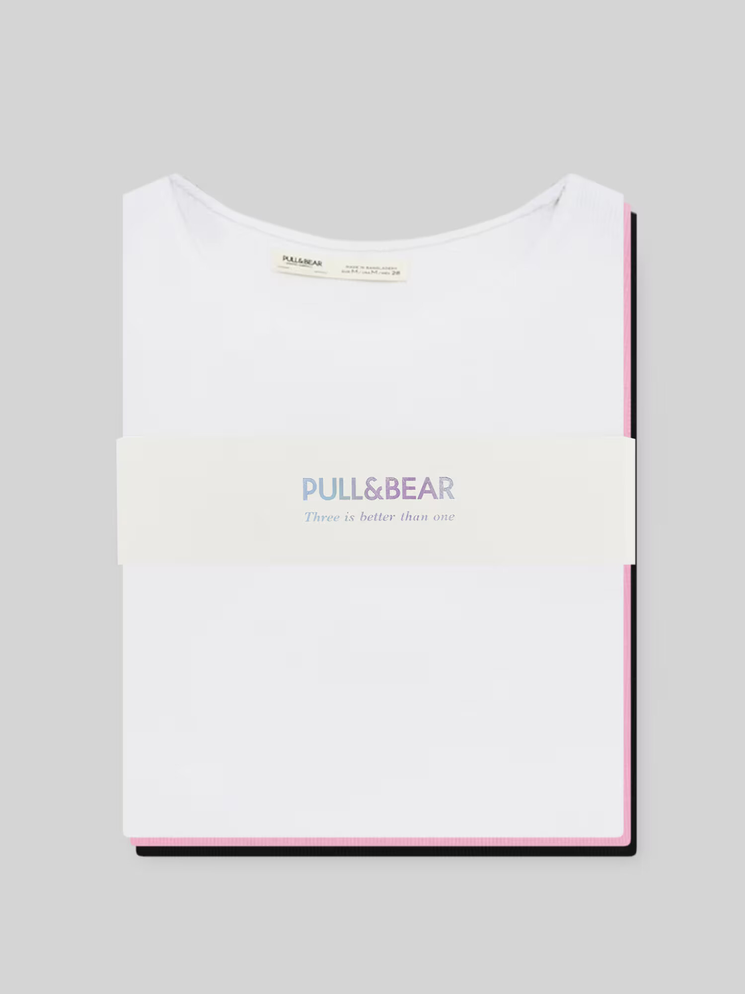 Pull&Bear Top ružová / čierna / biela - Pepit.sk