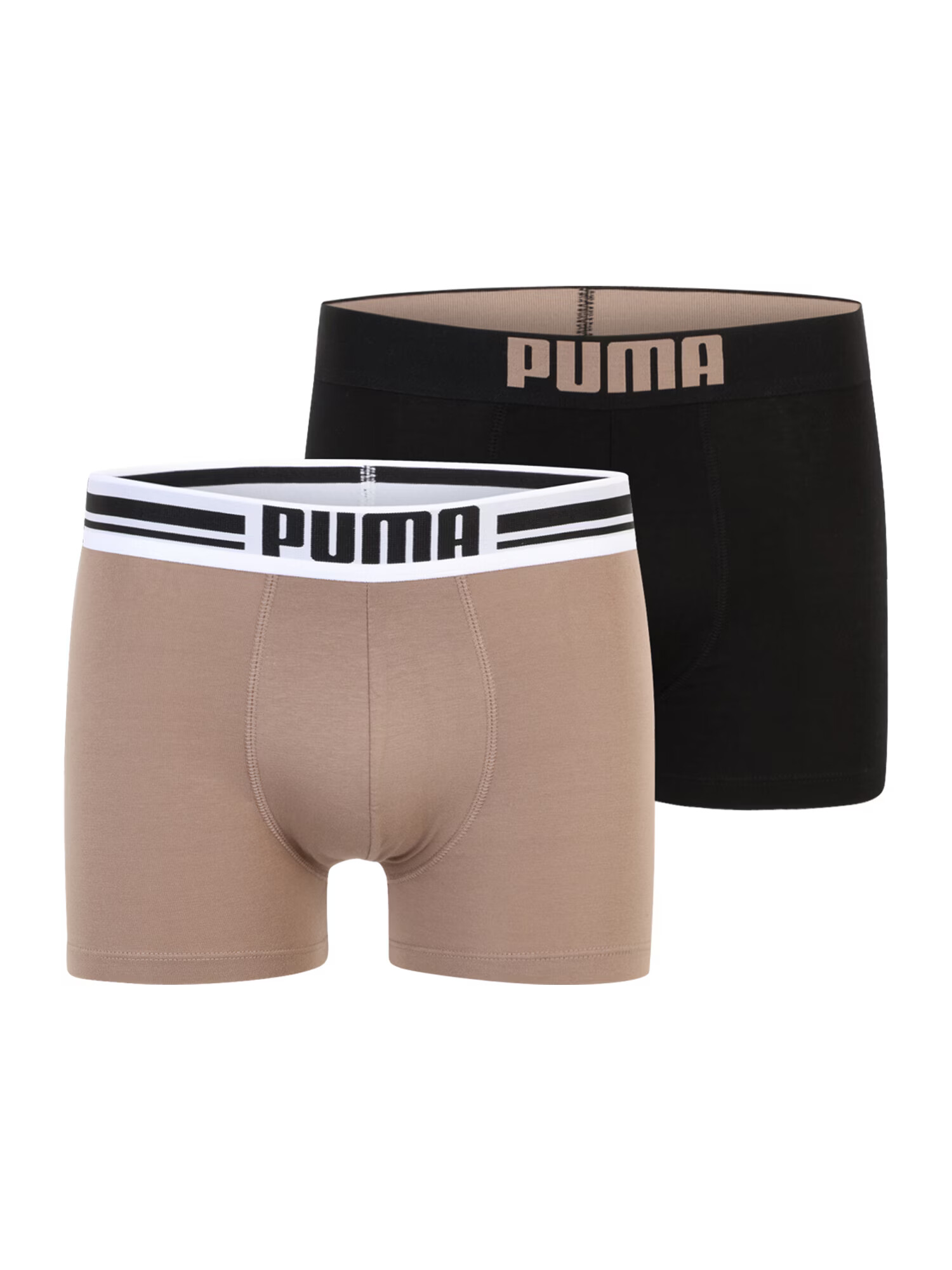 PUMA Boxerky hnedá / čierna / biela - Pepit.sk