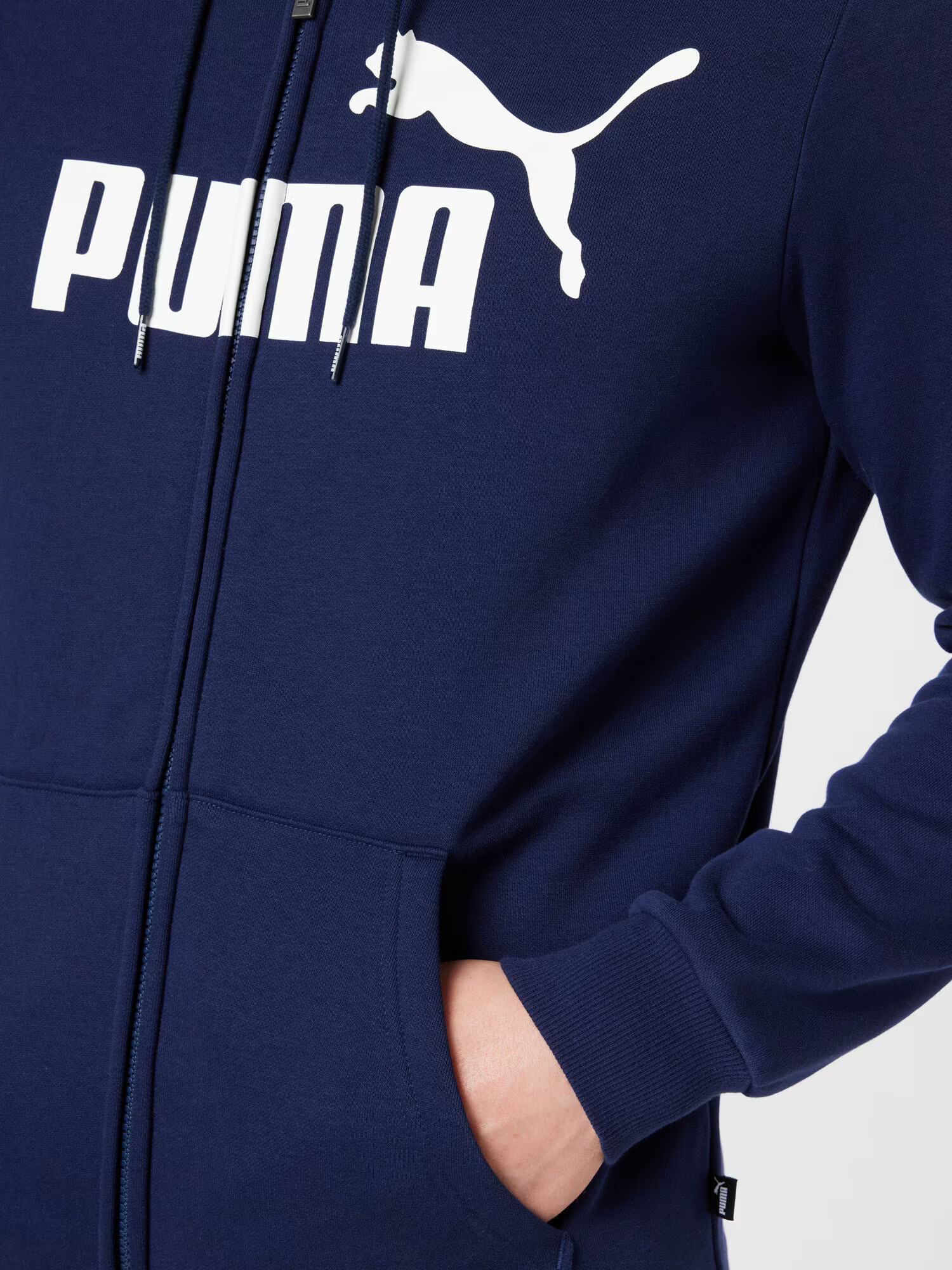 PUMA Športová mikina so zipsom námornícka modrá / biela - Pepit.sk