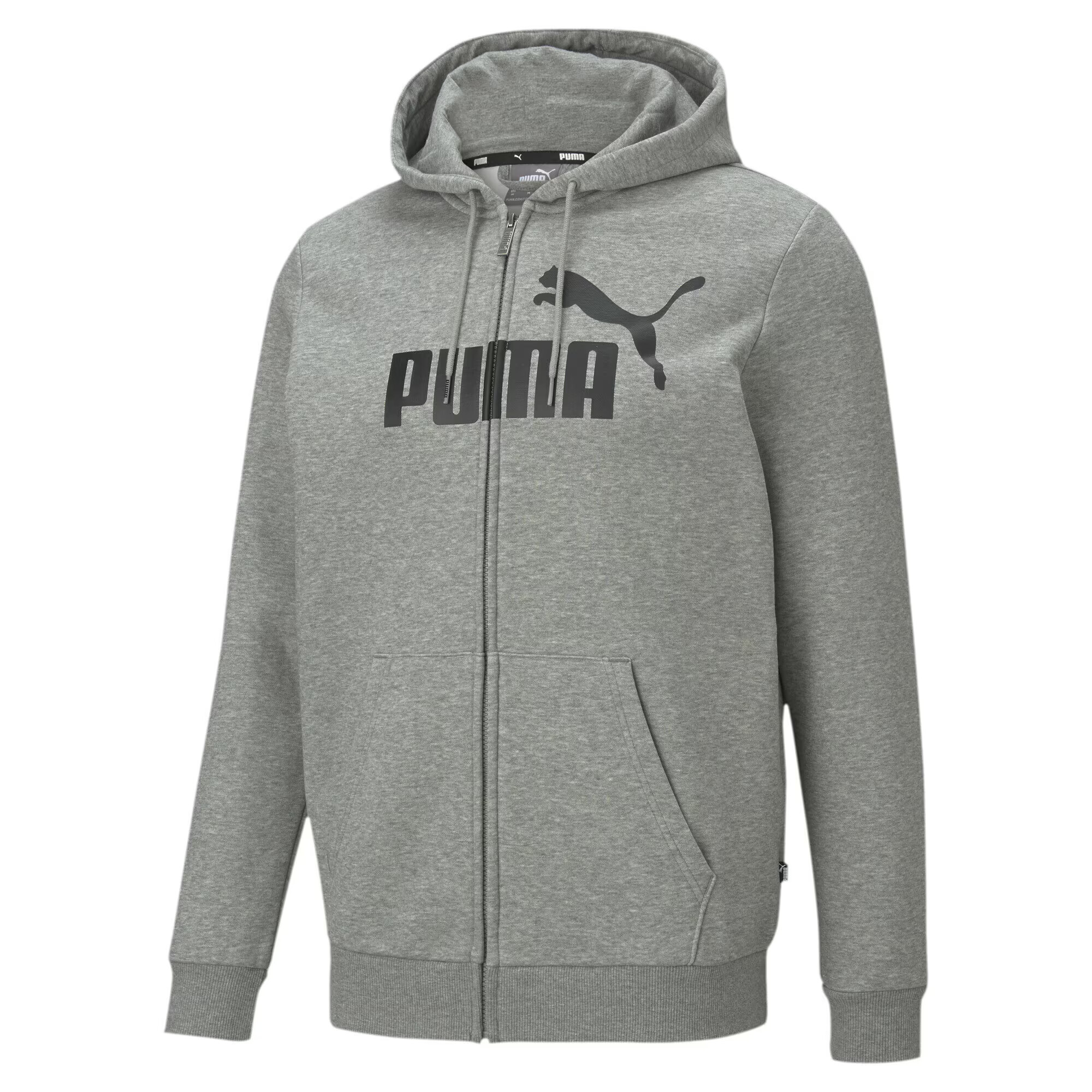 PUMA Športová mikina so zipsom sivá melírovaná / čierna - Pepit.sk